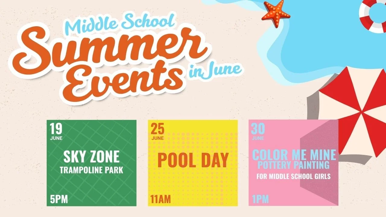 Middle School Summer Events