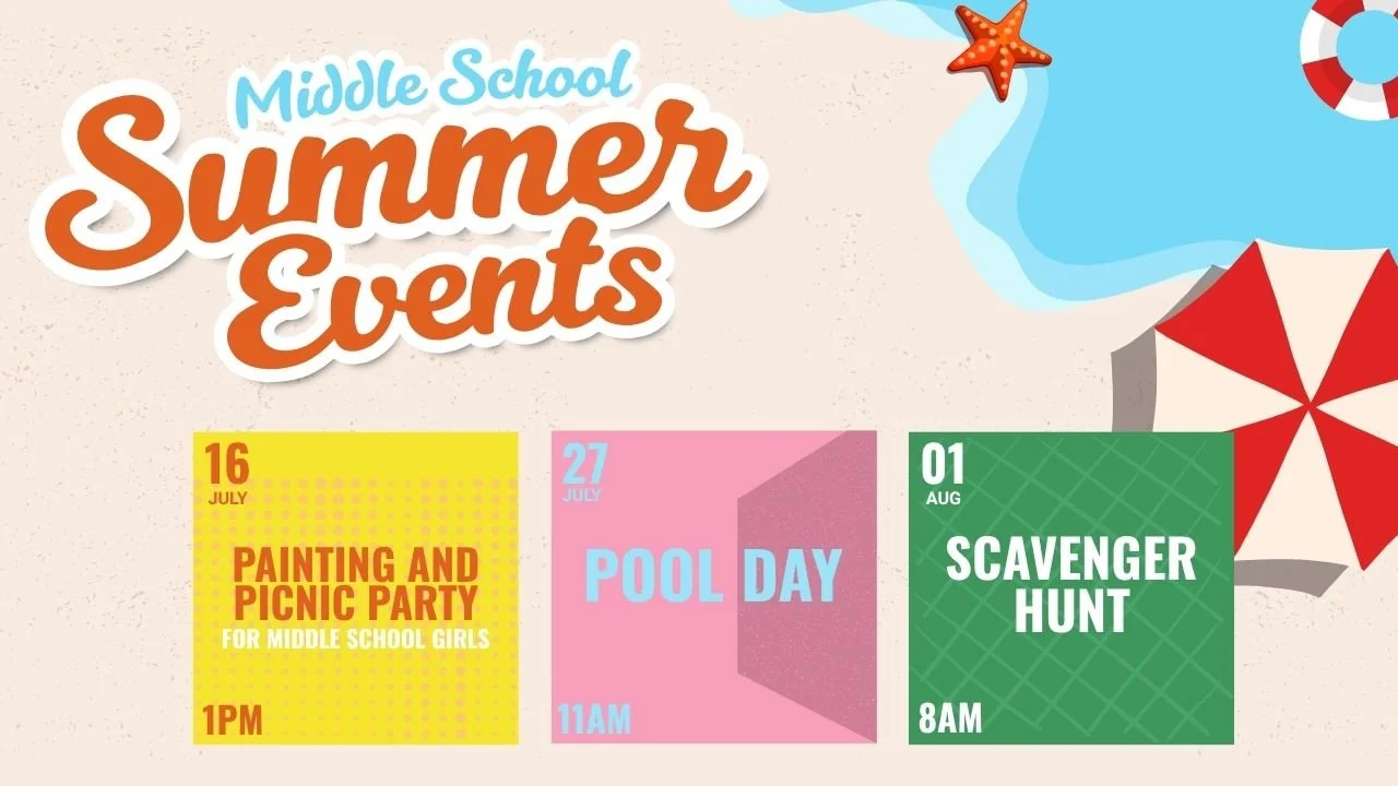 Middle School Summer Events