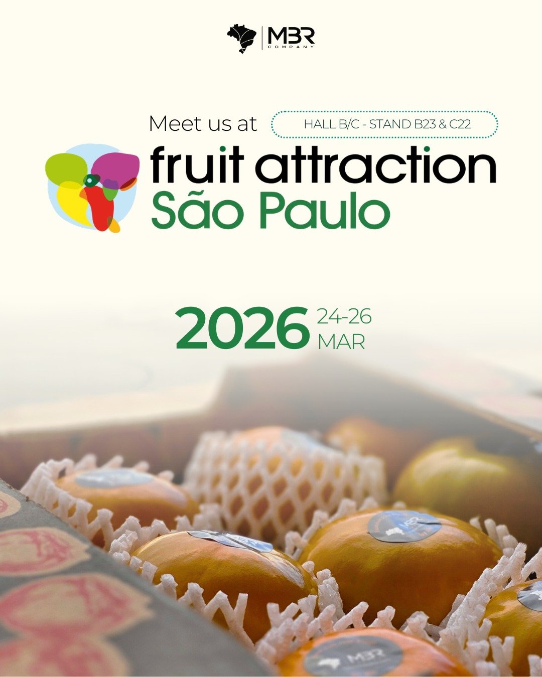 🇬🇧 We&rsquo;ll be at Fruit Attraction S&atilde;o Paulo 2026! Will you attend too? Contact us through info@mbrcompany.com for us to exchange ideas and explore opportunities!

🇪🇸 &iexcl;Estaremos en Fruit Attraction S&atilde;o Paulo 2026! &iquest;T