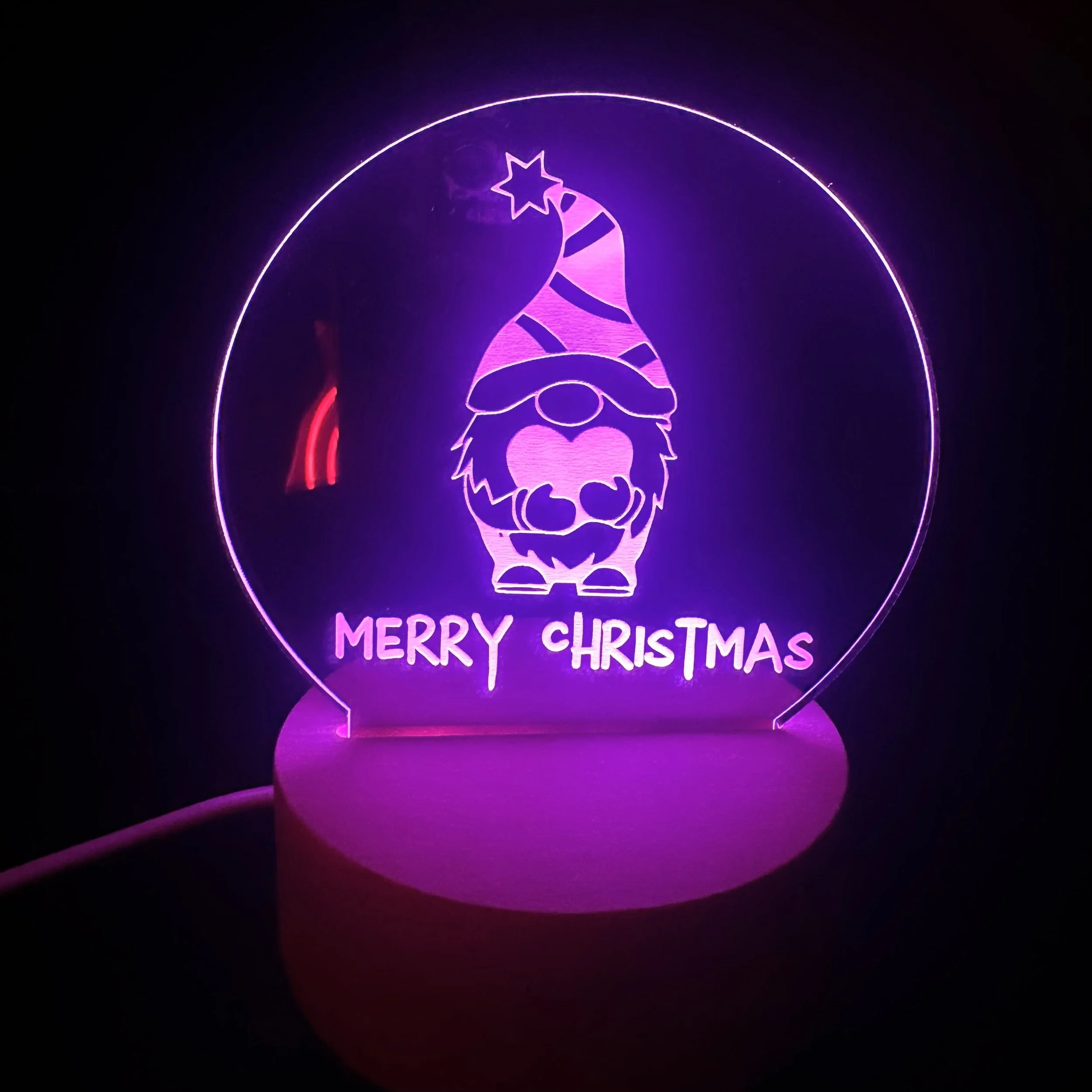 Mini Christmas Gnome Night Light