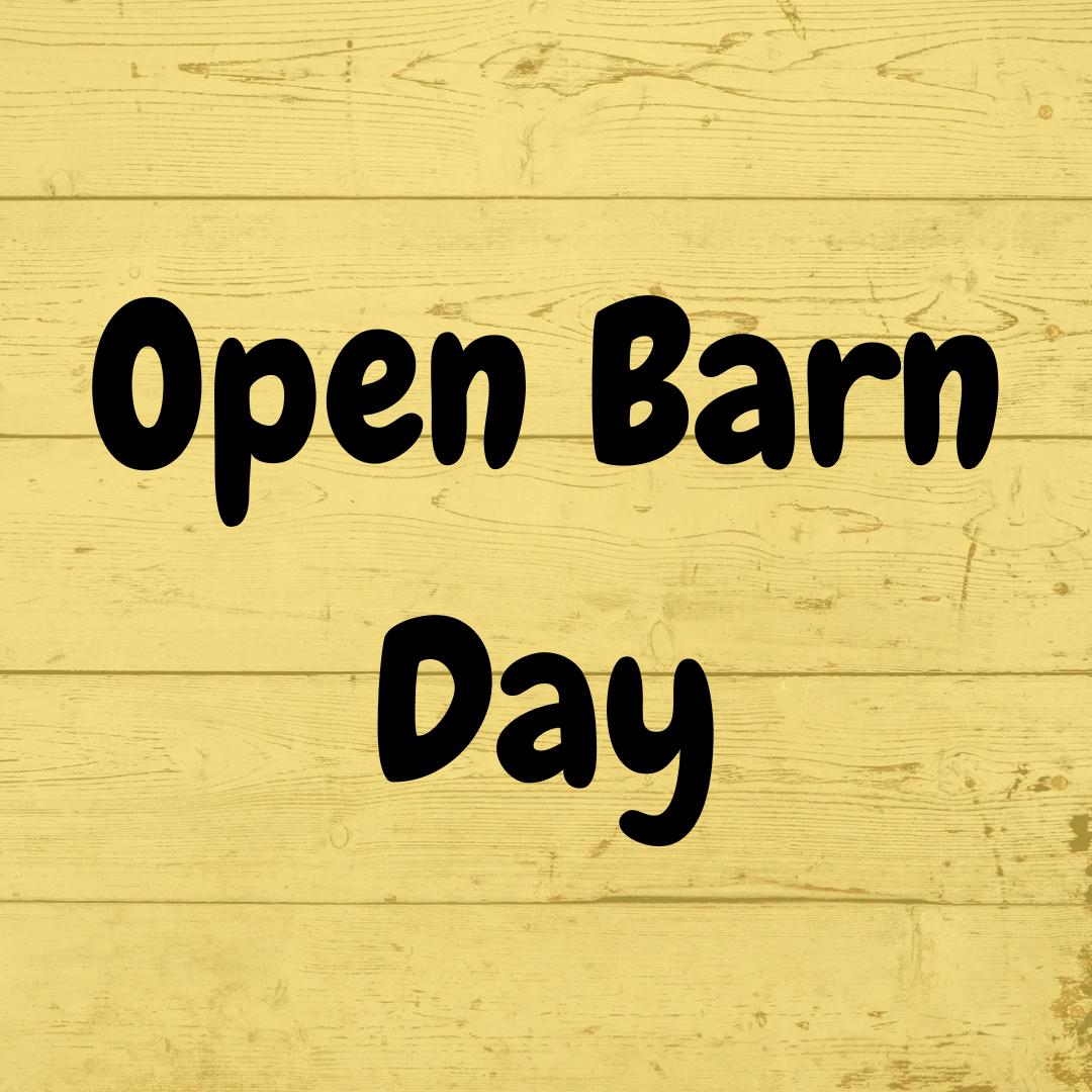 Open Barn Day - July 25 at 9am, 11am, or 1pm - All Ages!