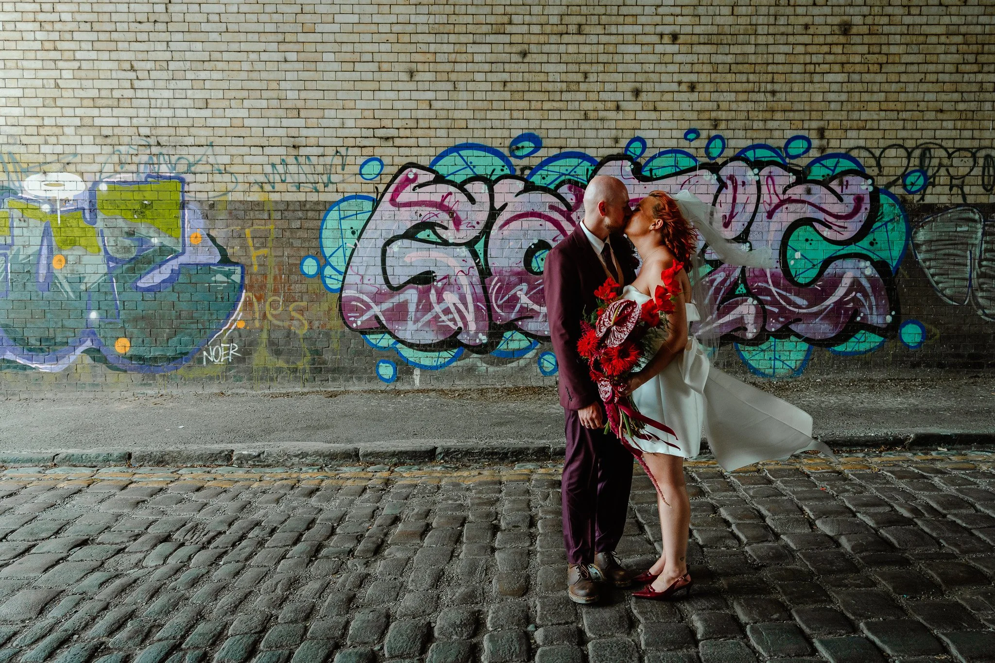 Alternative Indie Chic City Wedding at Fairfield Social Club, Manchester