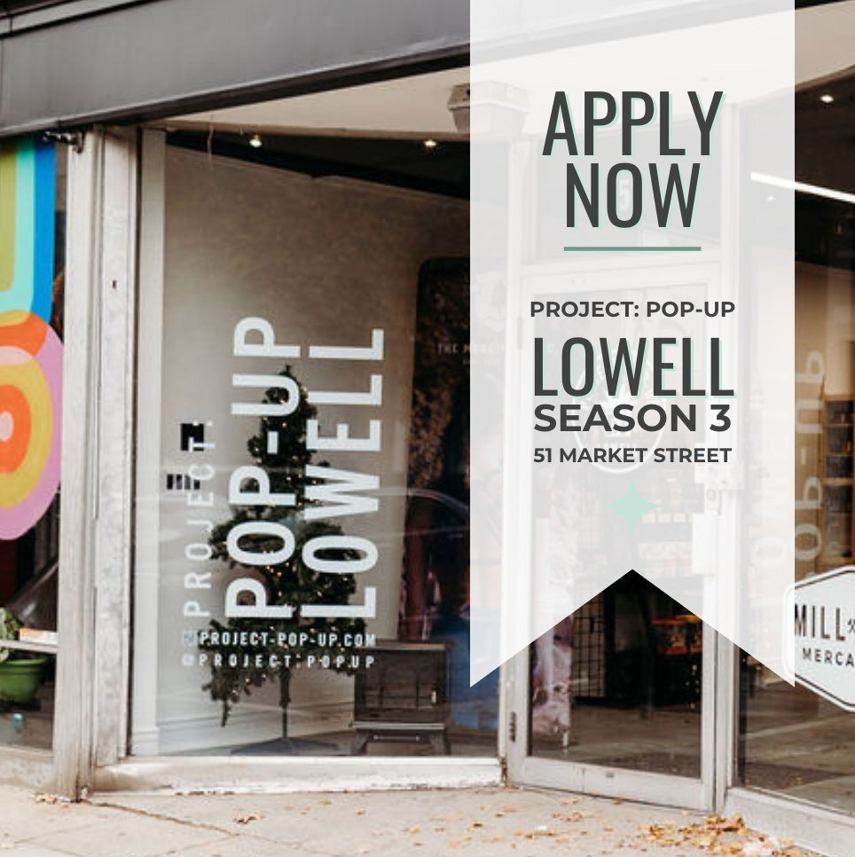 We're looking for the next season of brands to pop up through @project.popup at 51 Market Street in Lowell, MA. Apply now via our link in bio! If you've applied before drop your favorite emoji in the comments to let us know you're still interested.