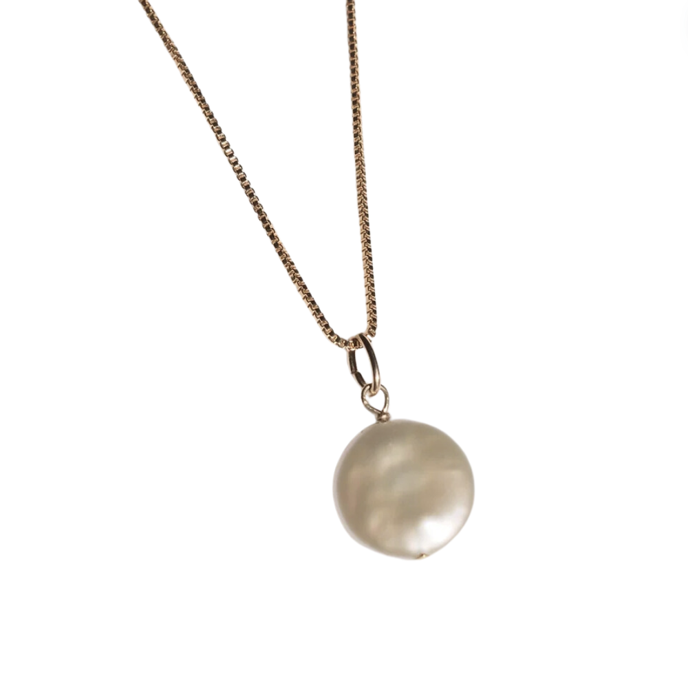Pearl Coin Necklace | Little Stone Jewelry Co.