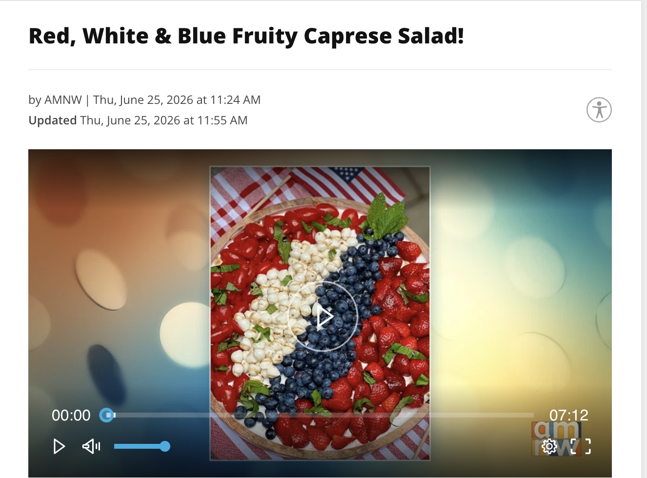 Red, White & Blue Fruity Caprese Salad!
