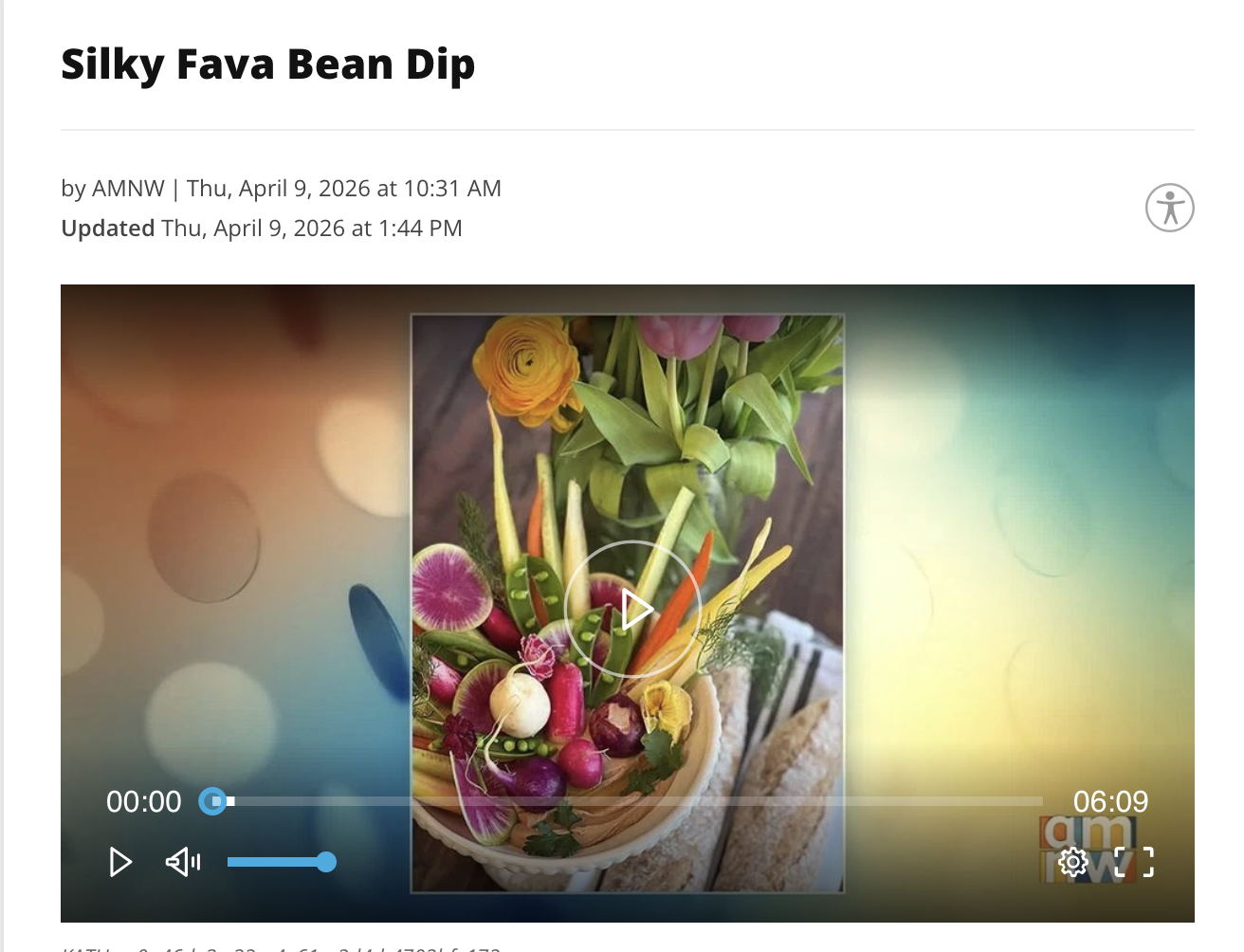 Silky Fava Bean Dip & Spring Cruditè