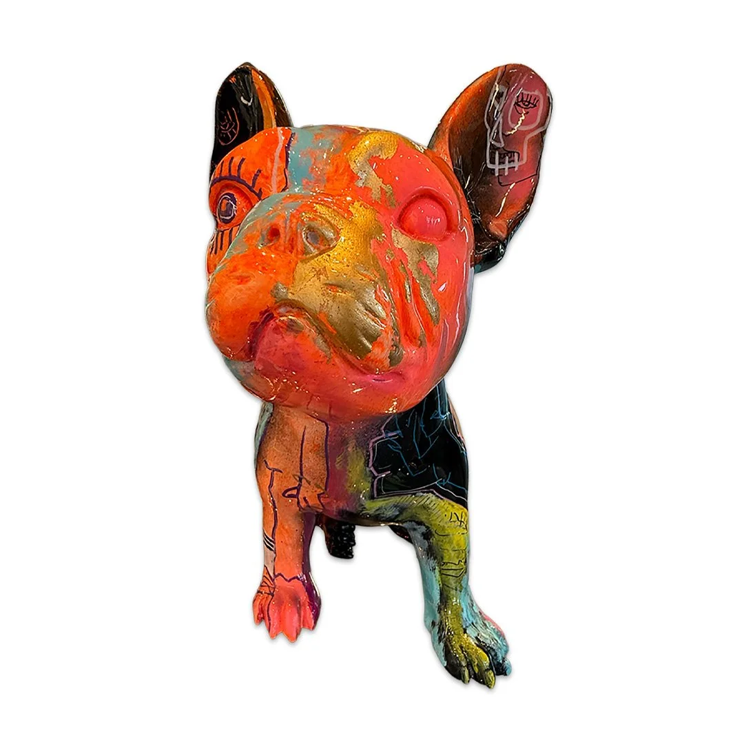 French Bulldog, Homage to Basquiat - Adi Michael - Ze Arts Worldwide - -