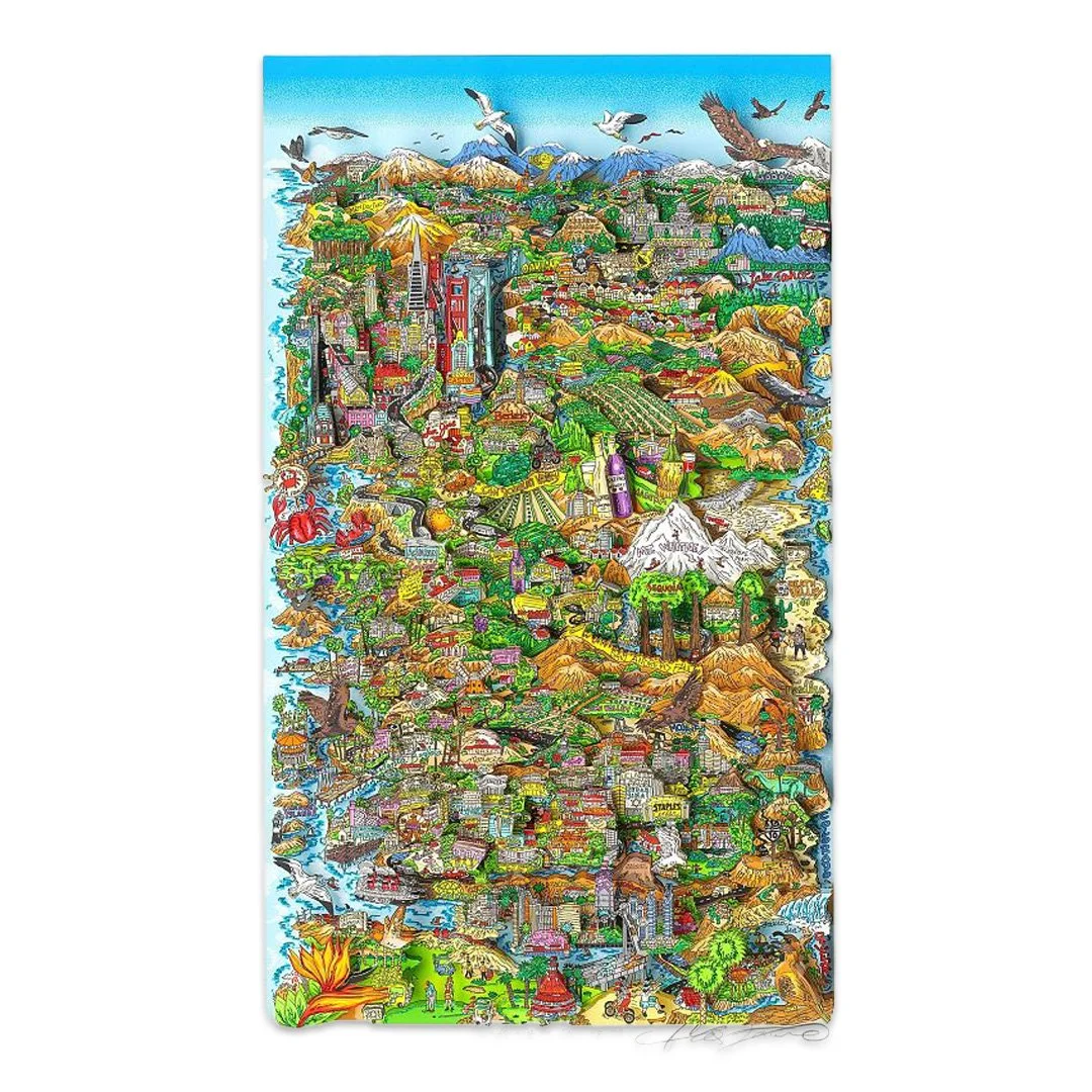 California is Calling Me  -Charles Fazzino