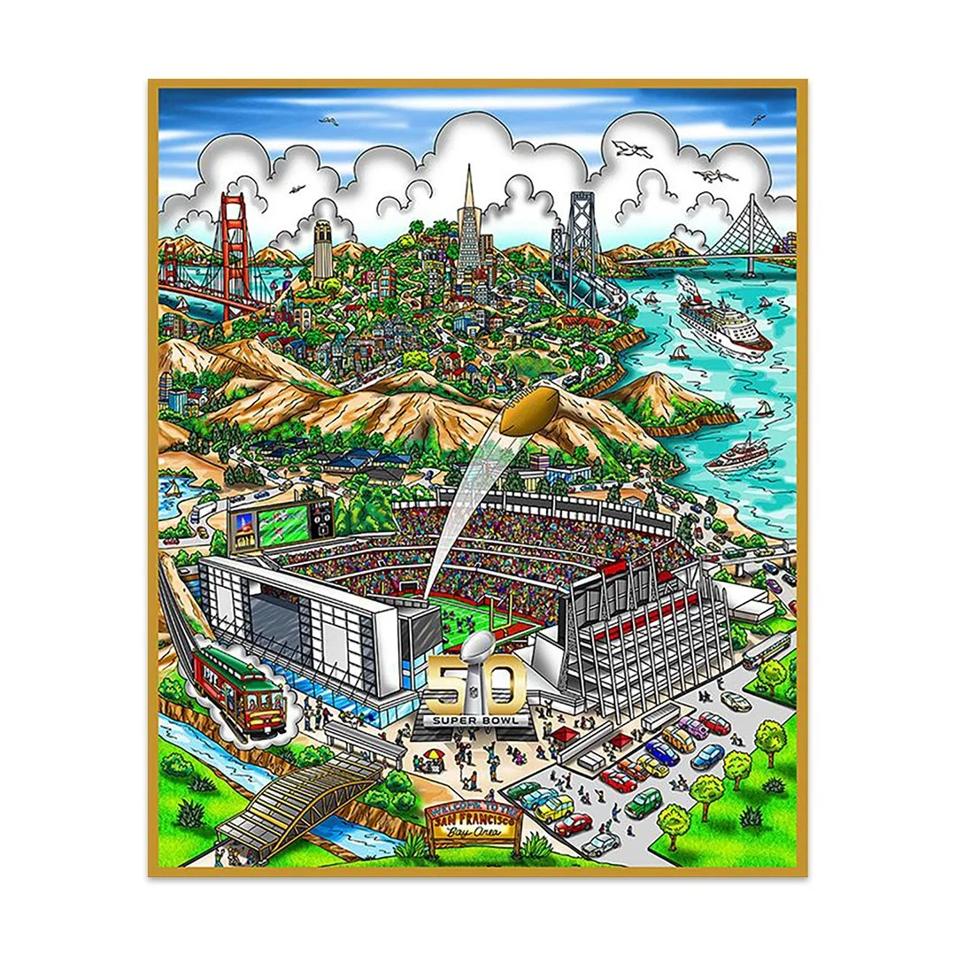 Super Bowl 50  -Charles Fazzino