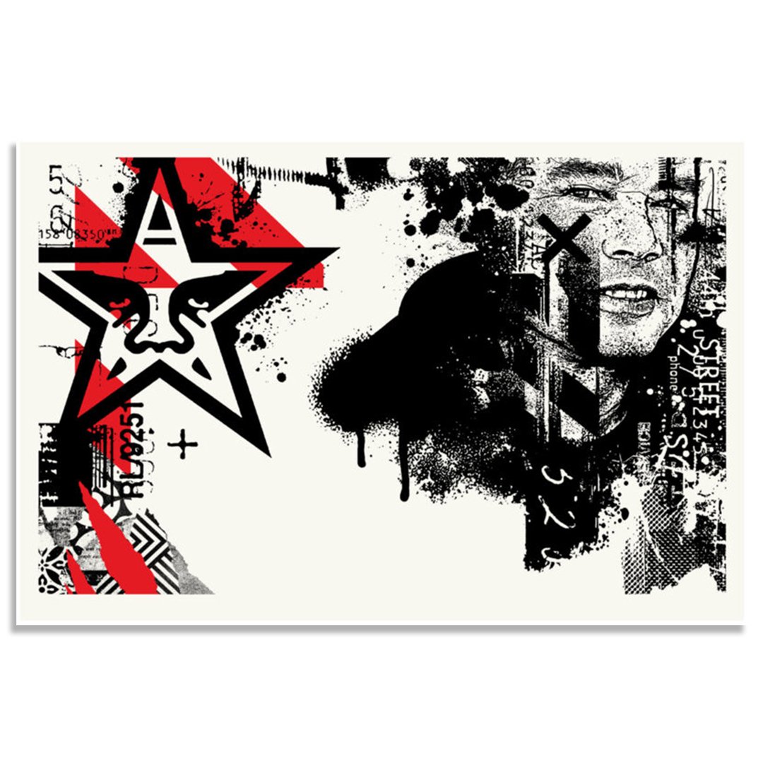 WK / Shepard Portrait - Shepard Fairey (Obey) - Ze Arts Worldwide - -