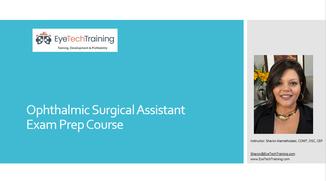 Certification Exam Prep Courses — Eye Tech Training
