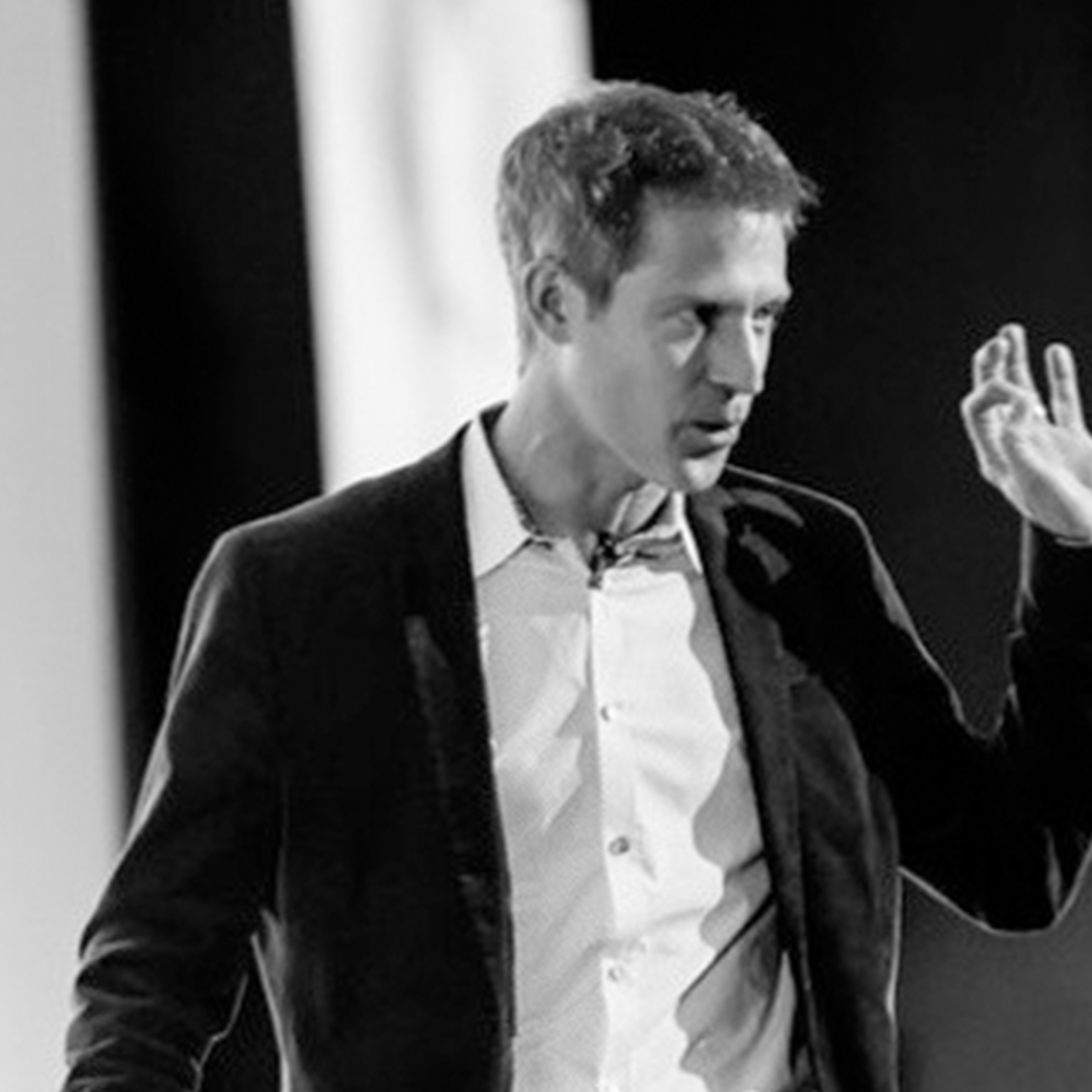 Person giving a presentation on stage