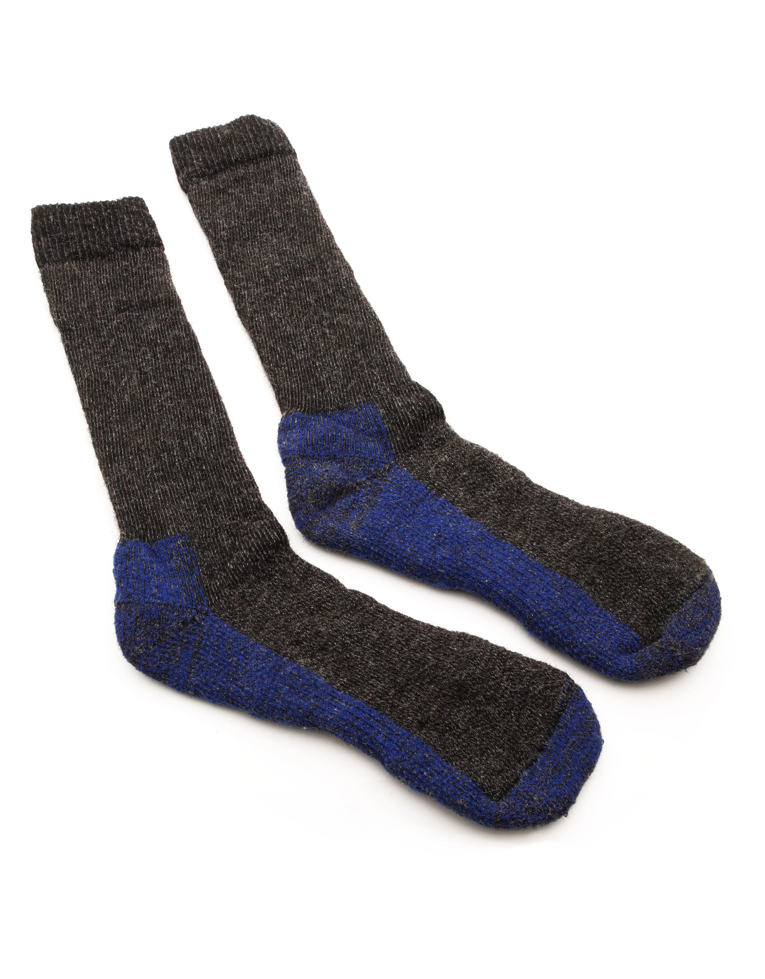 Gray Blue Over-the-Calf Alpaca Socks