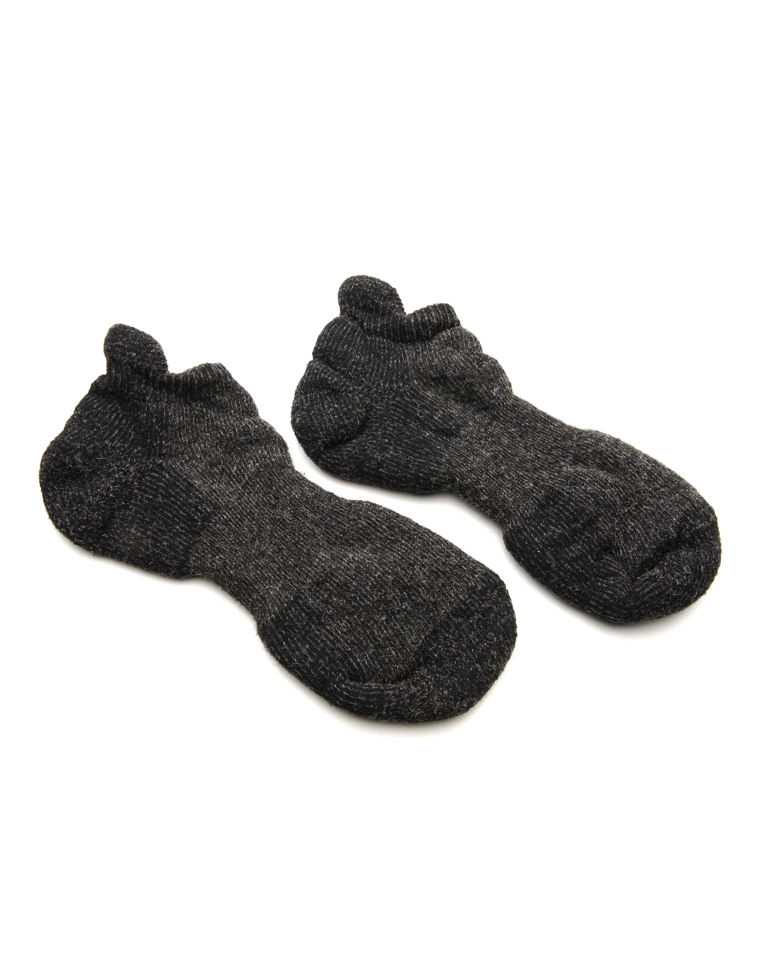 Dark Gray Low Pro Ankle Alpaca Socks