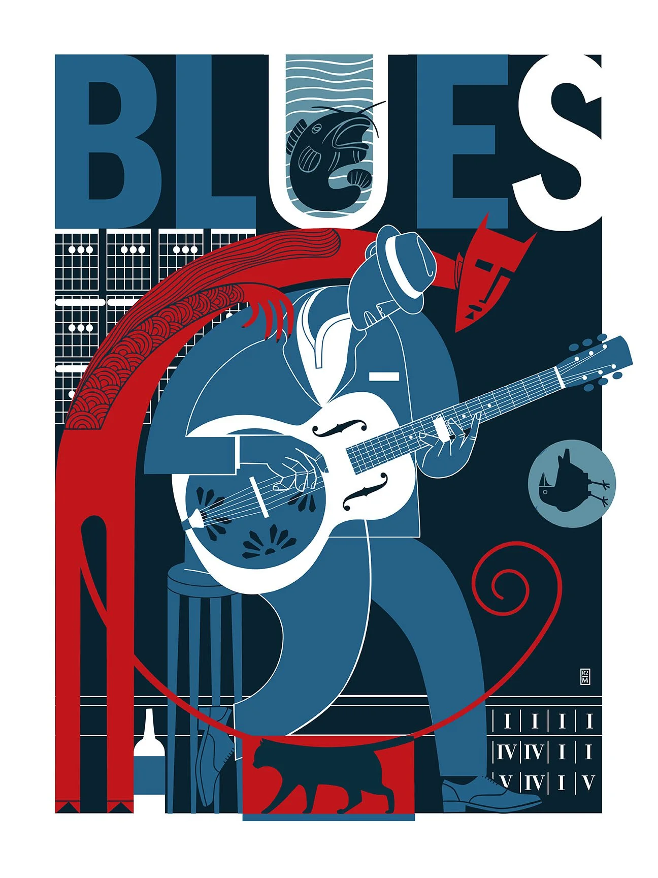 1g. Blues/giclee print