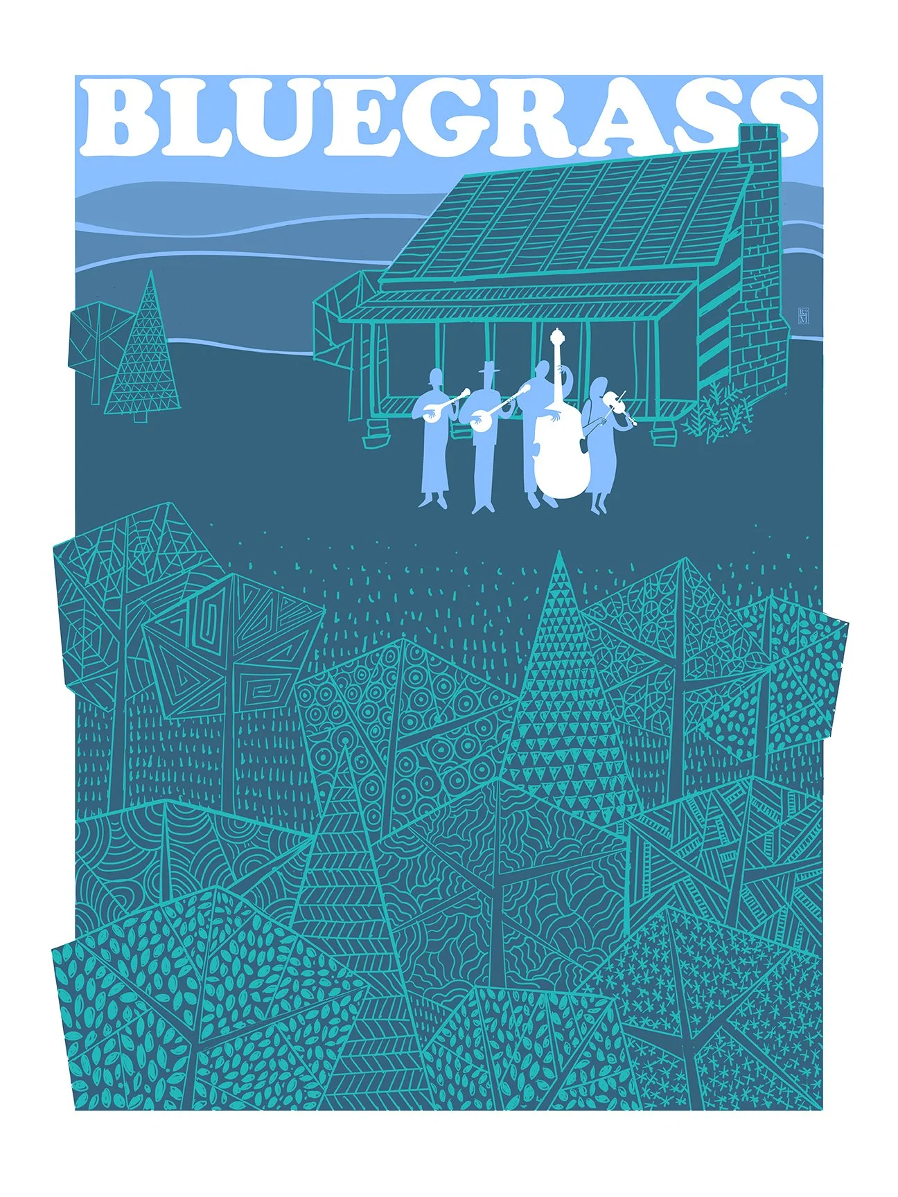 6s. Bluegrass/giclee print