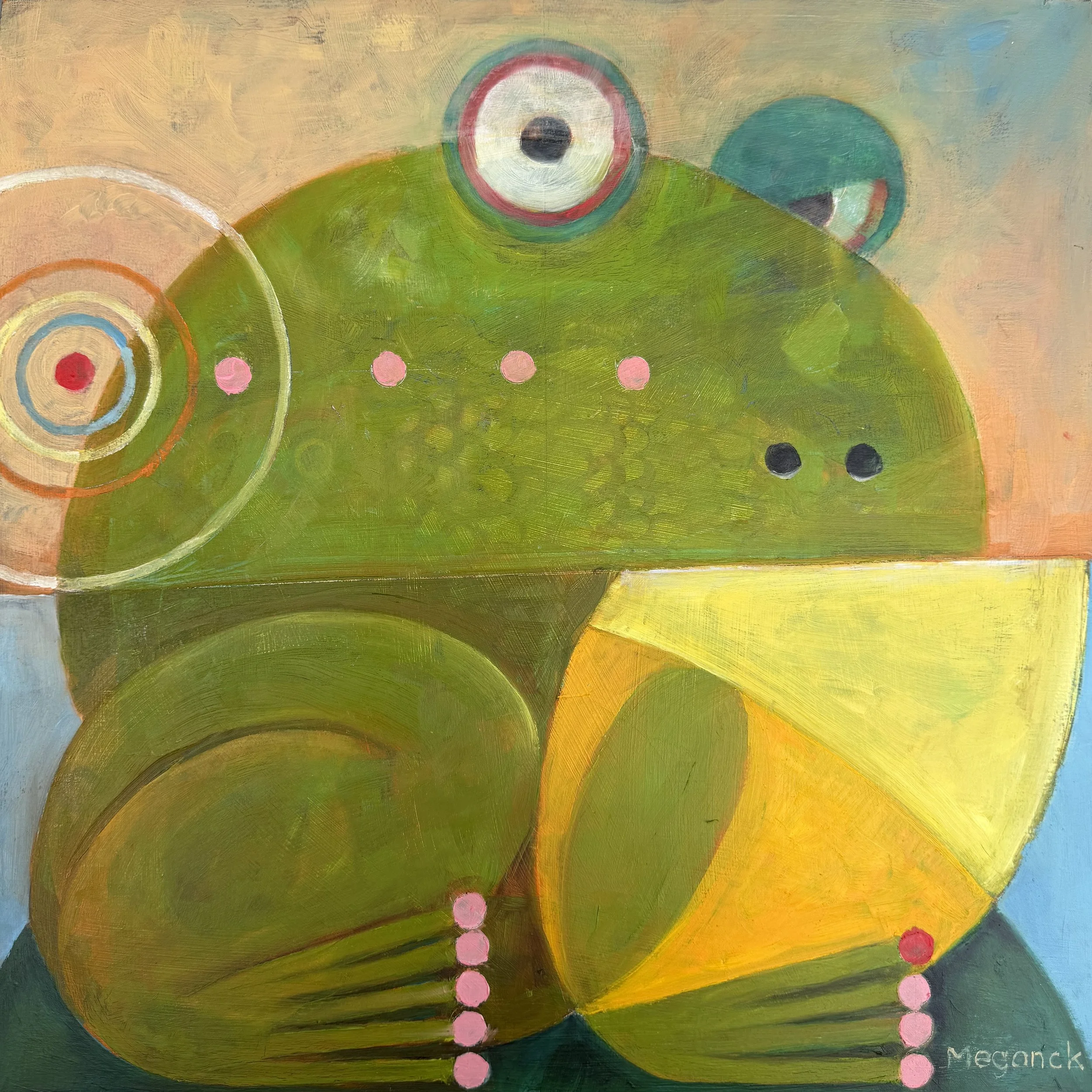  Four Fingers Five Toes  Oils on panel.
 16x16 inches.
 NFS