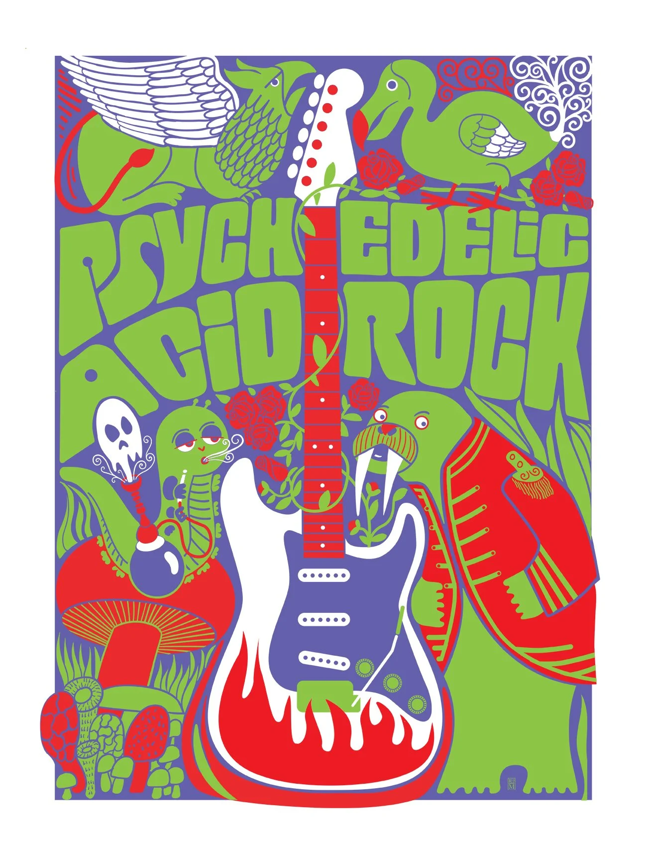 7s. Psychedelic/screenprint