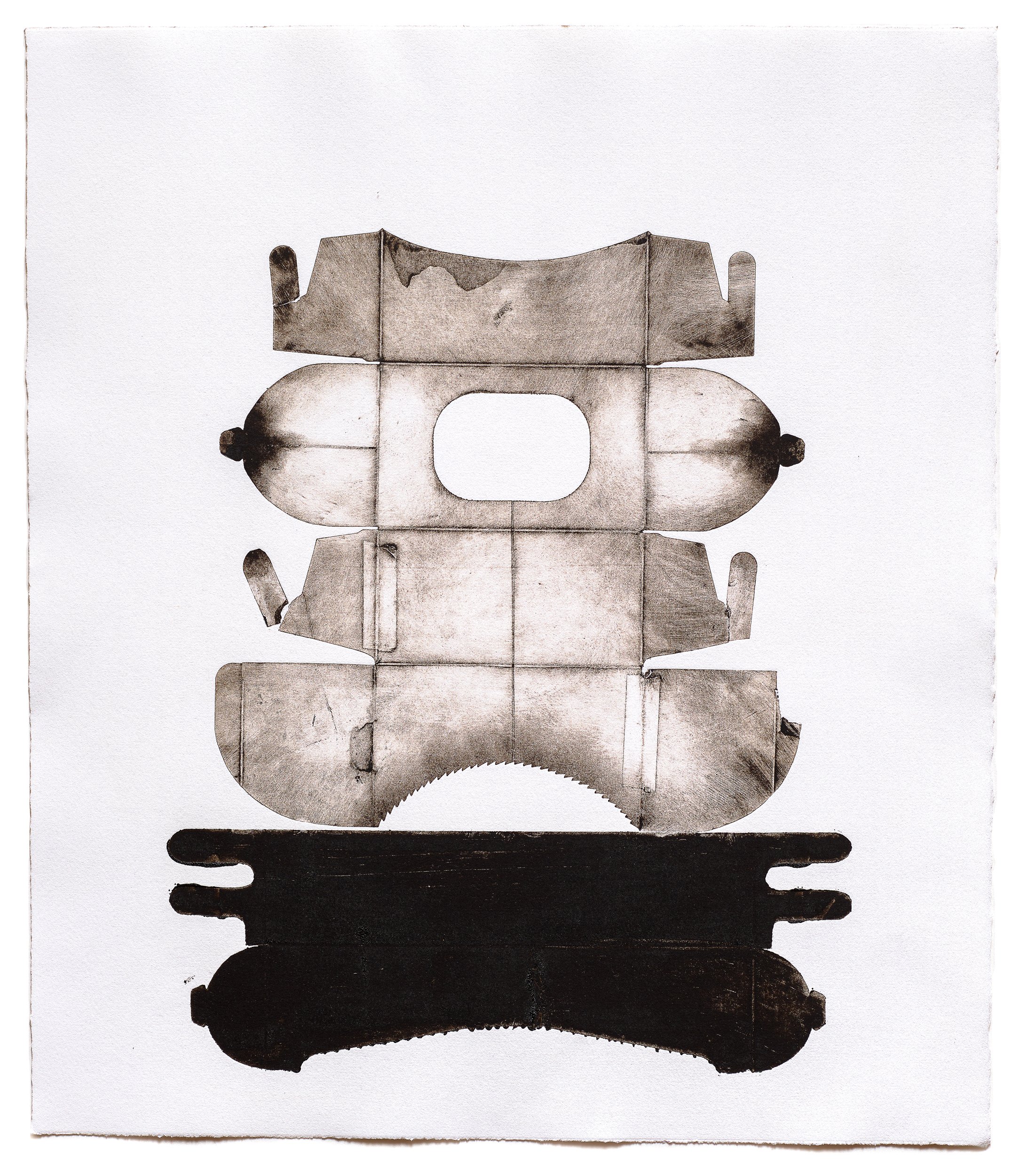   Untitled 1,  2023   Intaglio print (oil-based ink on rag-paper) Edition variée of 3 25 x 21 in 