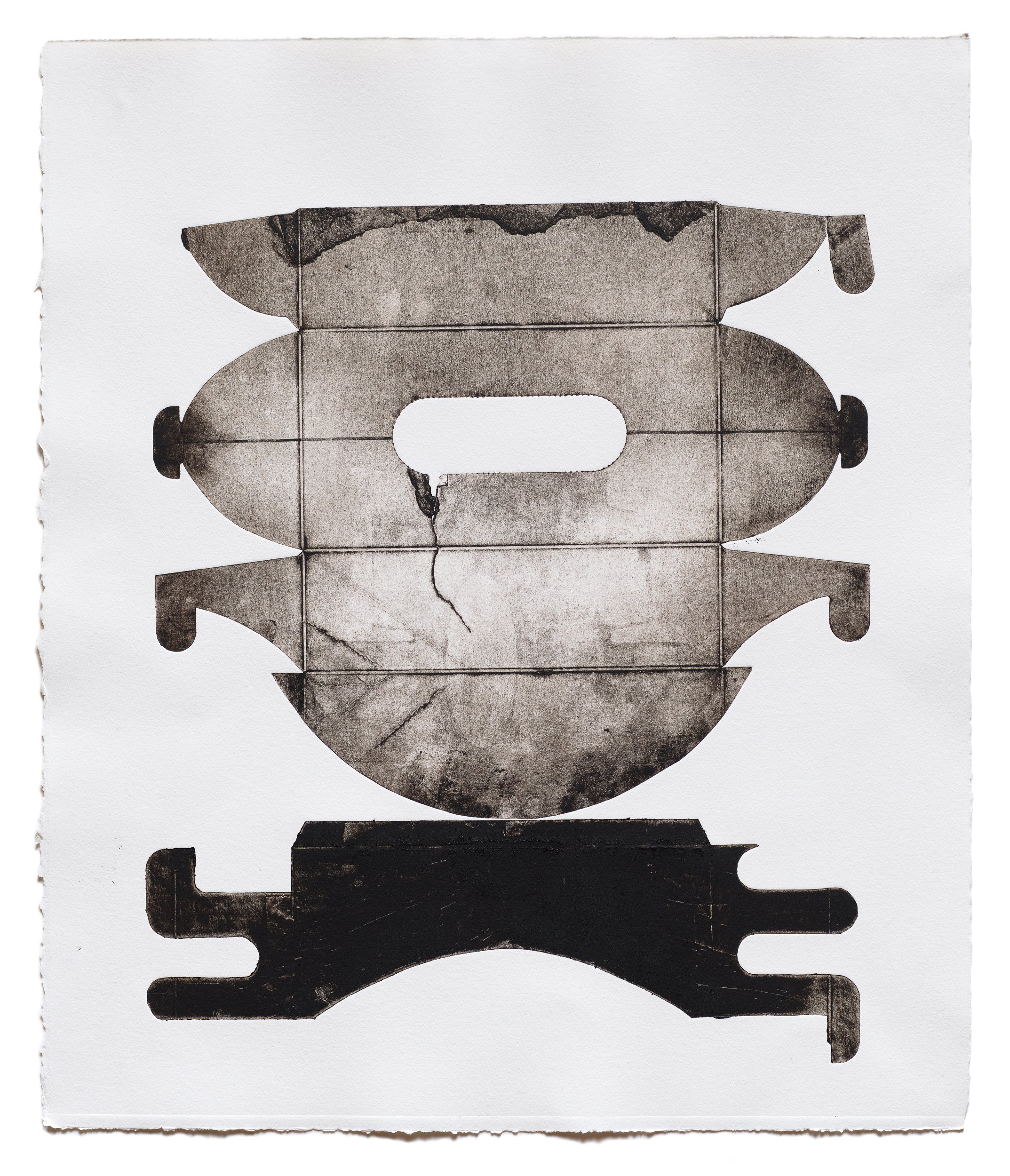   Untitled 3,  2023   Intaglio print (oil-based ink on rag-paper) Edition variée of 3 25 x 21 in 