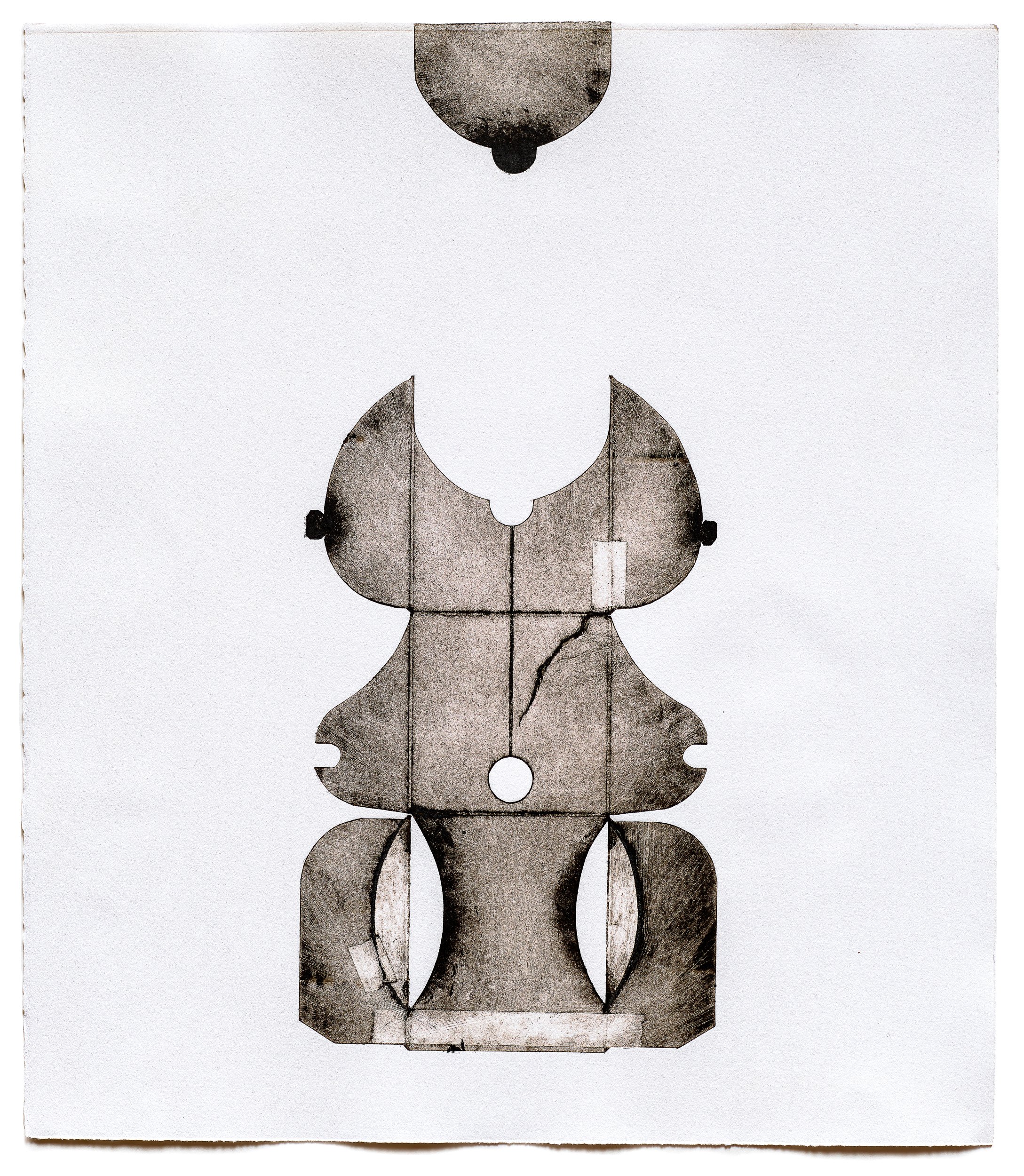   Untitled 5,  2023   Intaglio print (oil-based ink on rag-paper) Edition variée of 3 25 x 21 in 