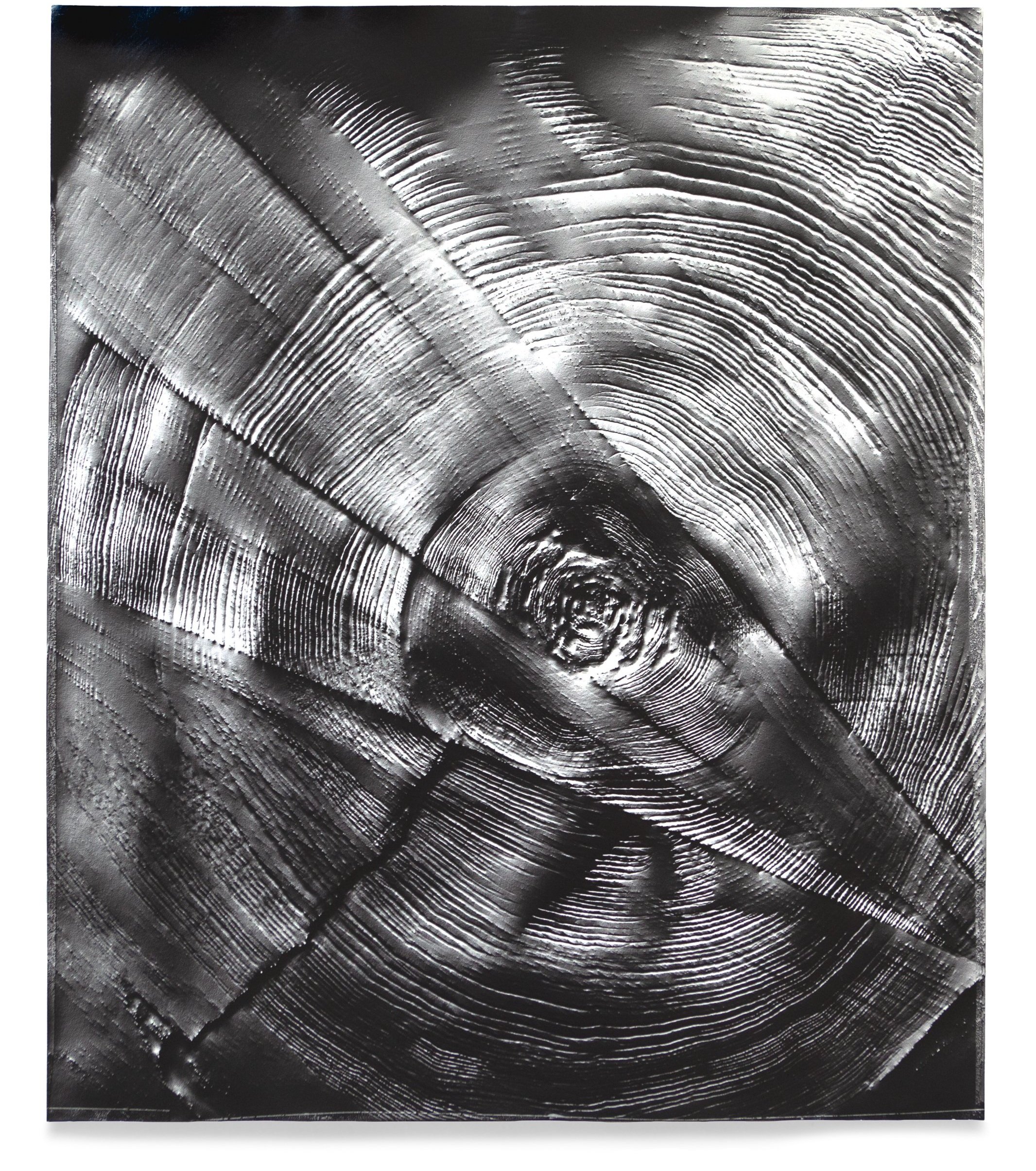   Automatic Earth 58,  2017 Photographic rubbing (embossed silver gelatin photogram) 24 x 20 in 