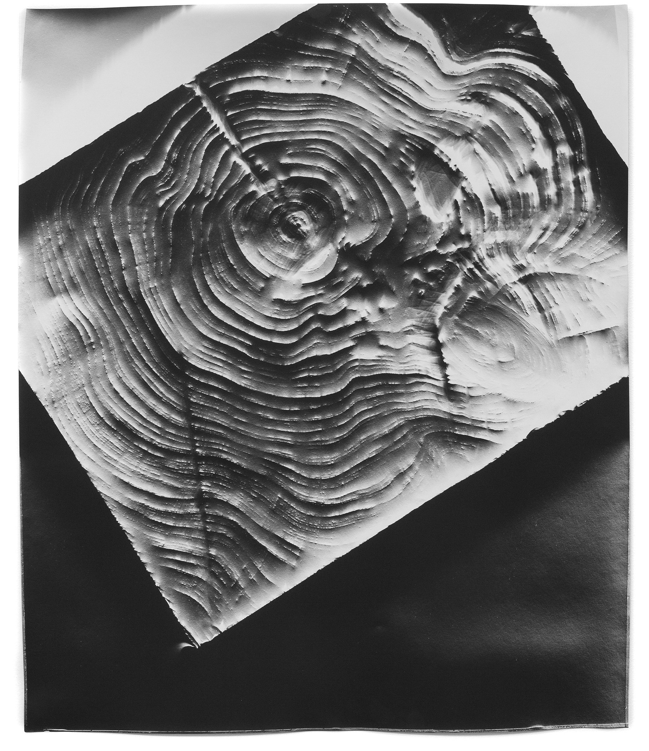   Automatic Earth 50,  2017 Photographic rubbing (embossed silver gelatin photogram) 24 x 20 in 