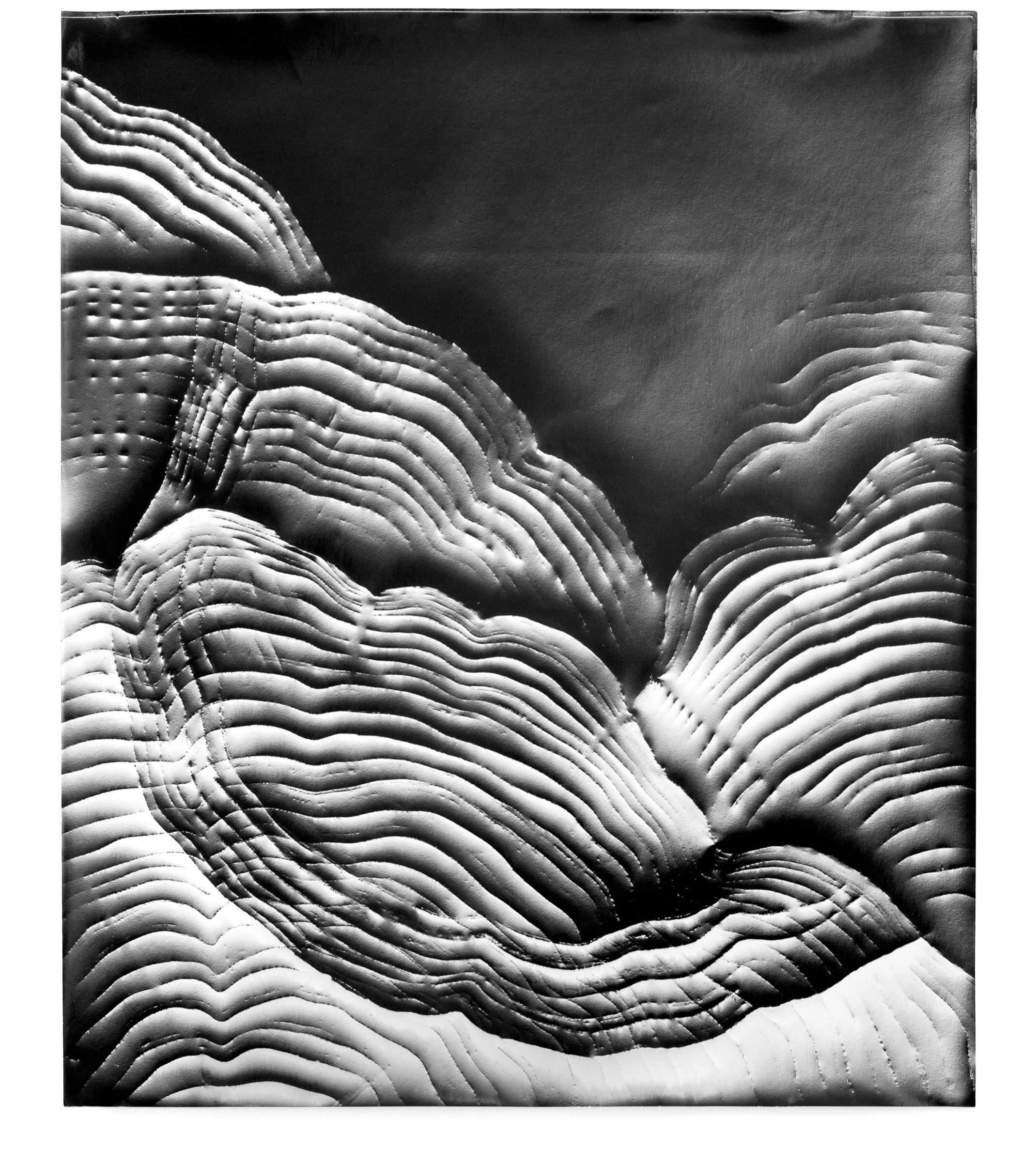   Automatic Earth 90,  2017 Photographic rubbing (embossed silver gelatin photogram) 24 x 20 in 