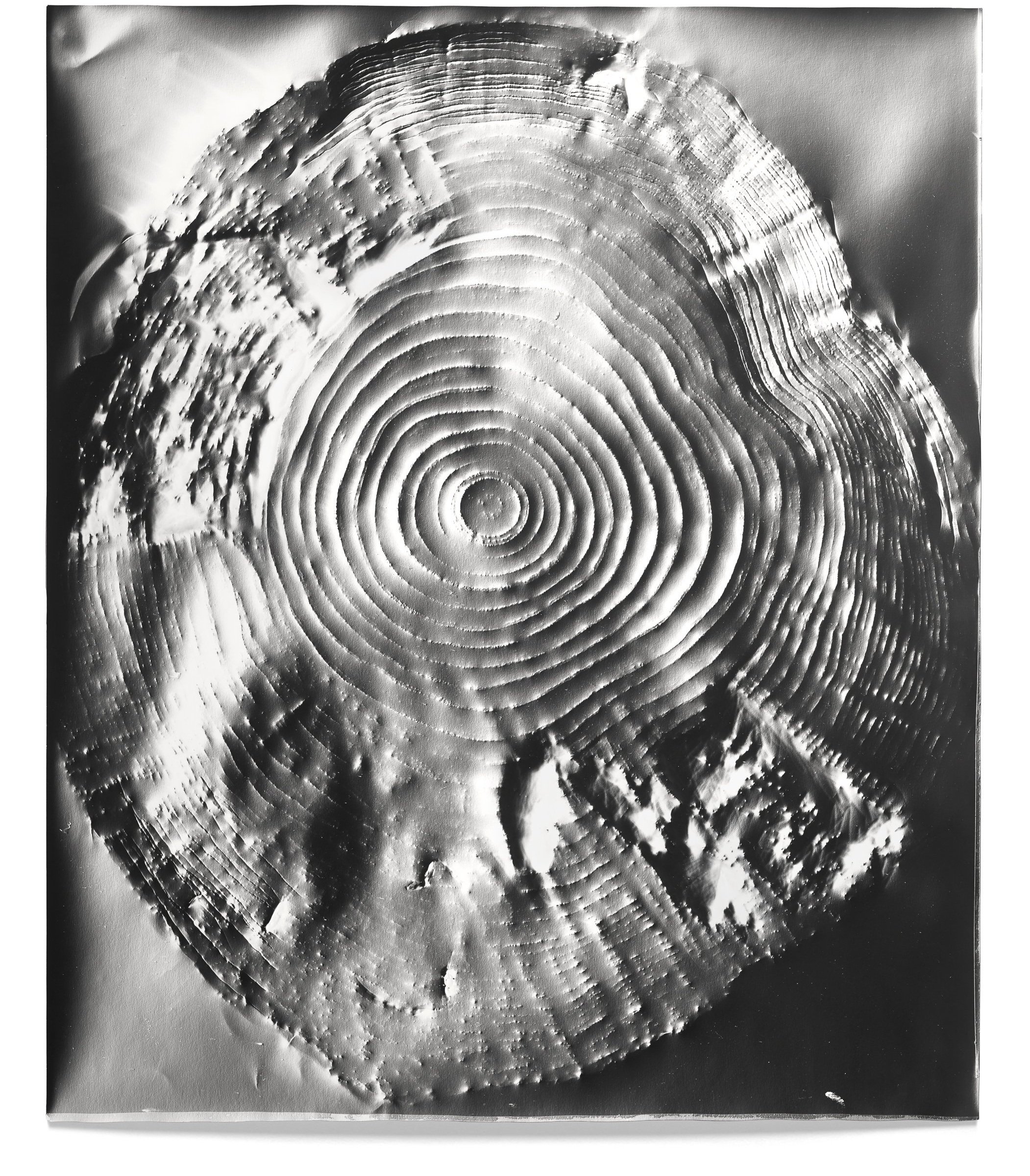   Automatic Earth 6,  2016 Photographic rubbing (embossed silver gelatin photogram) 24 x 20 in 