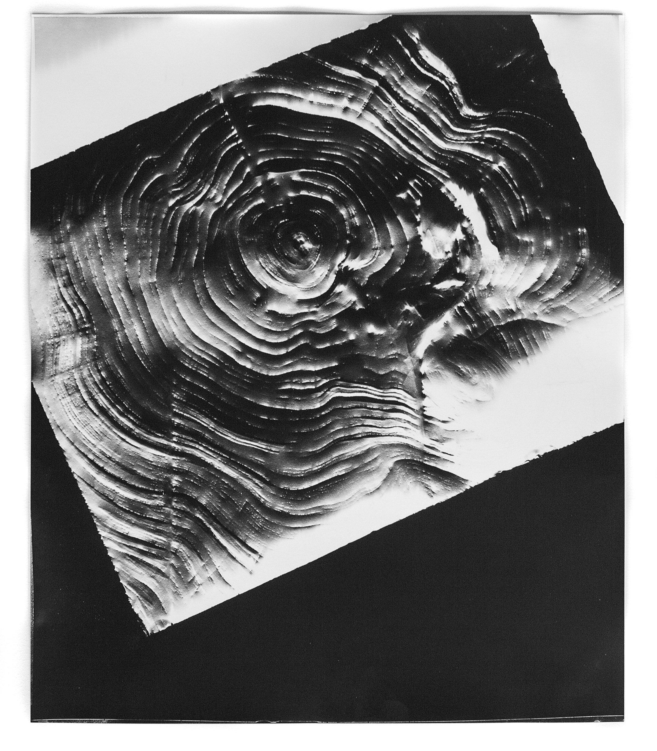   Automatic Earth 48,  2017 Photographic rubbing (embossed silver gelatin photogram) 24 x 20 in 
