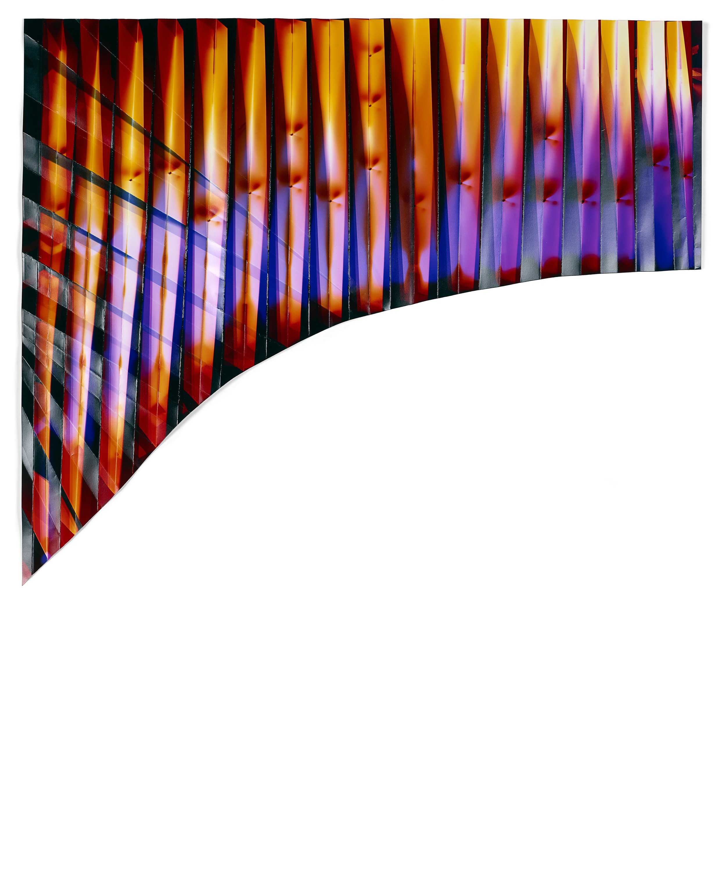   Volcanic Light 3,  2014  Folded chromogenic photogram  27 x 32 in 