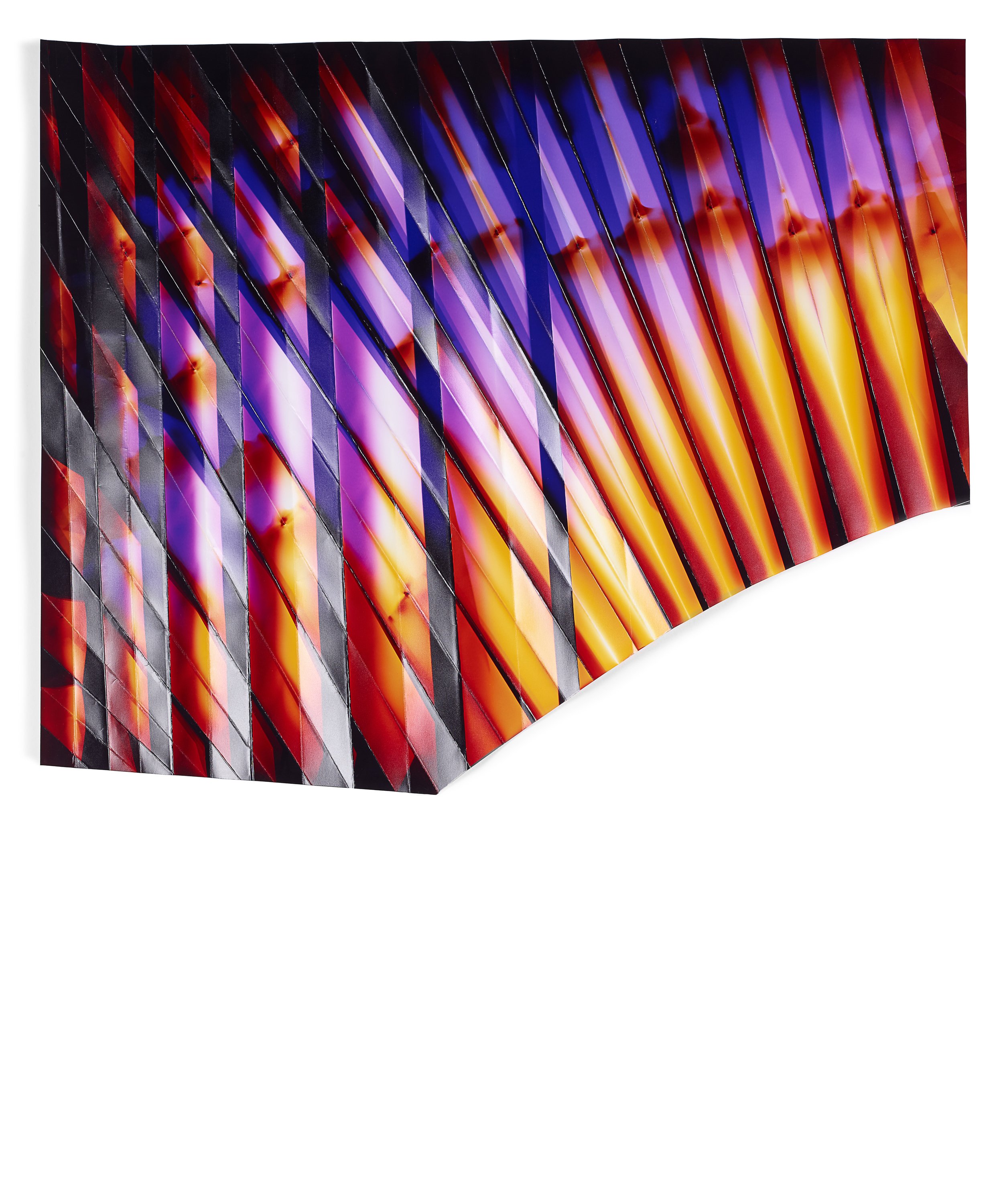   Volcanic Light 4,  2014  Folded chromogenic photogram  20 x 25 in 