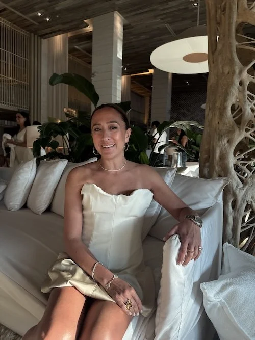 Woman sitting at a restaurant