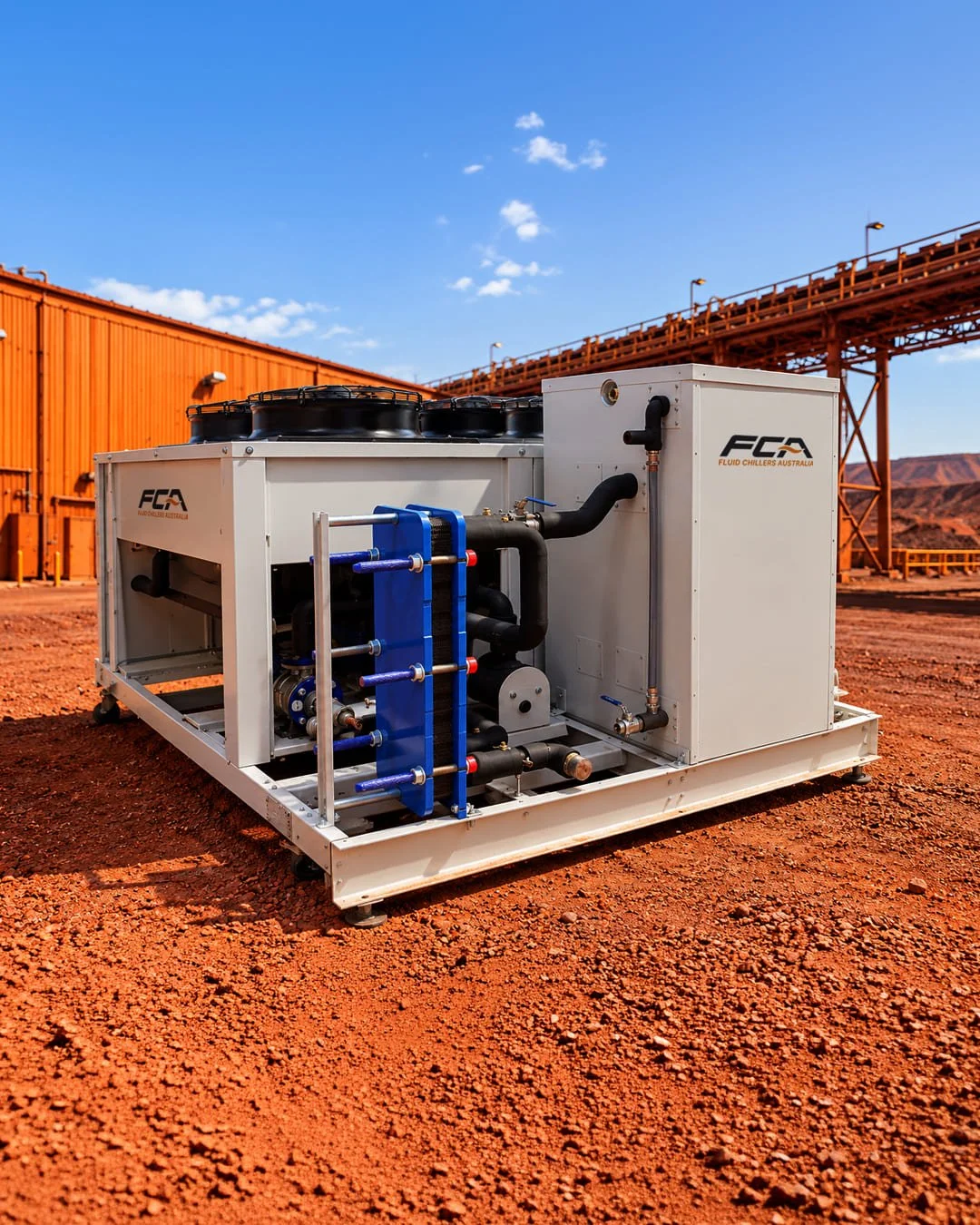 When potable water needs to be temperature controlled on a remote mine site, the chiller needs to be designed for the environment.

High ambient temperatures, remote locations and limited access to maintenance can all present challenges for potable w