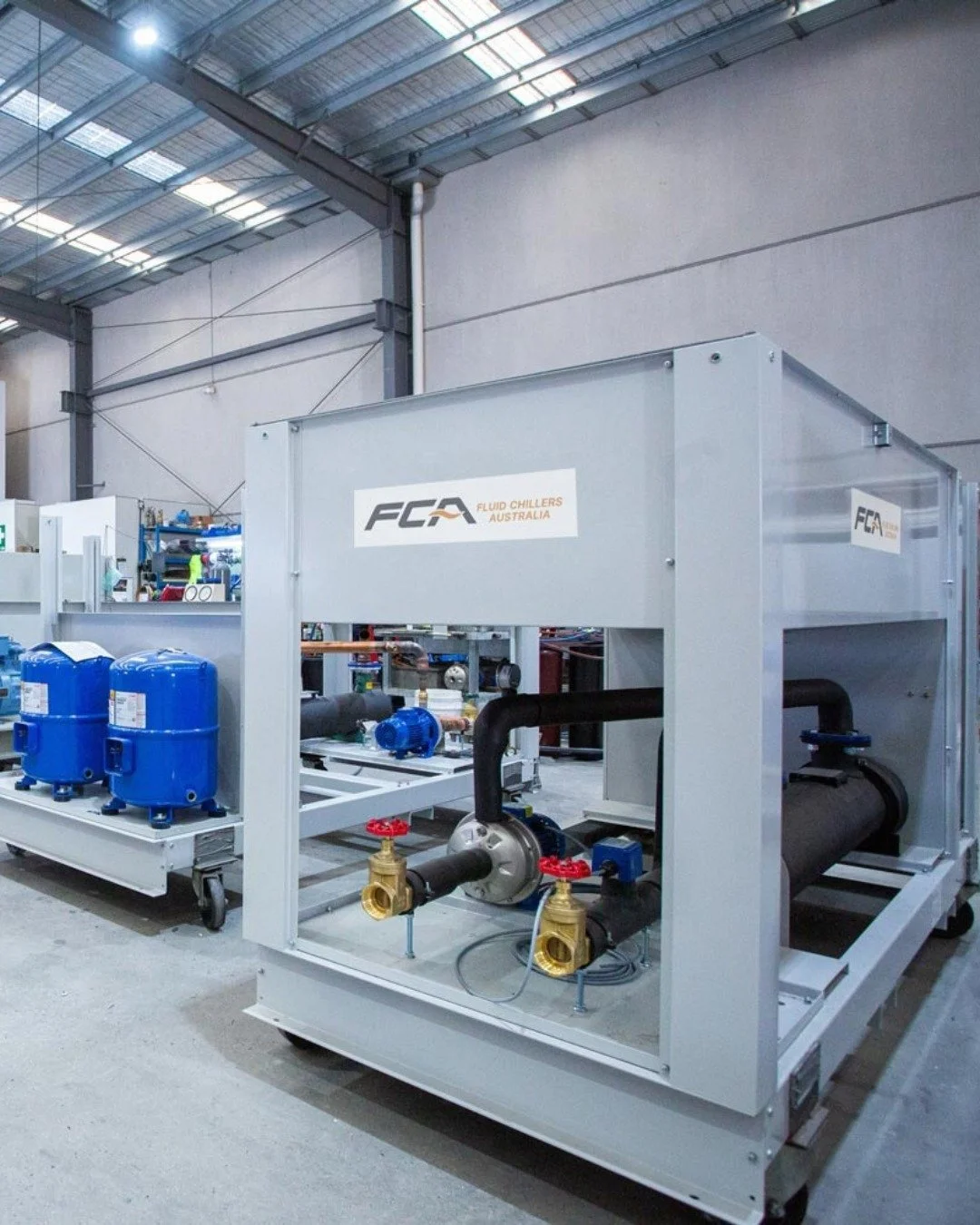 When a project timeline is tight, equipment that's already built is one less thing to wait on.

The team have been busy manufacturing stock chillers, so they are on hand right now. For a project team working to a fixed program, or a plant manager dea