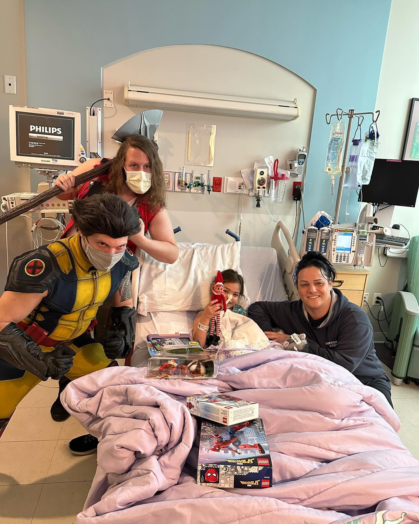 Some heroes had to cancel a St. Rose visit this last week because there was no one at pediatrics to visit! It&rsquo;s always good when there are no children at hospitals! Here is a throwback to one of the charity&rsquo;s visits from last year at St. 