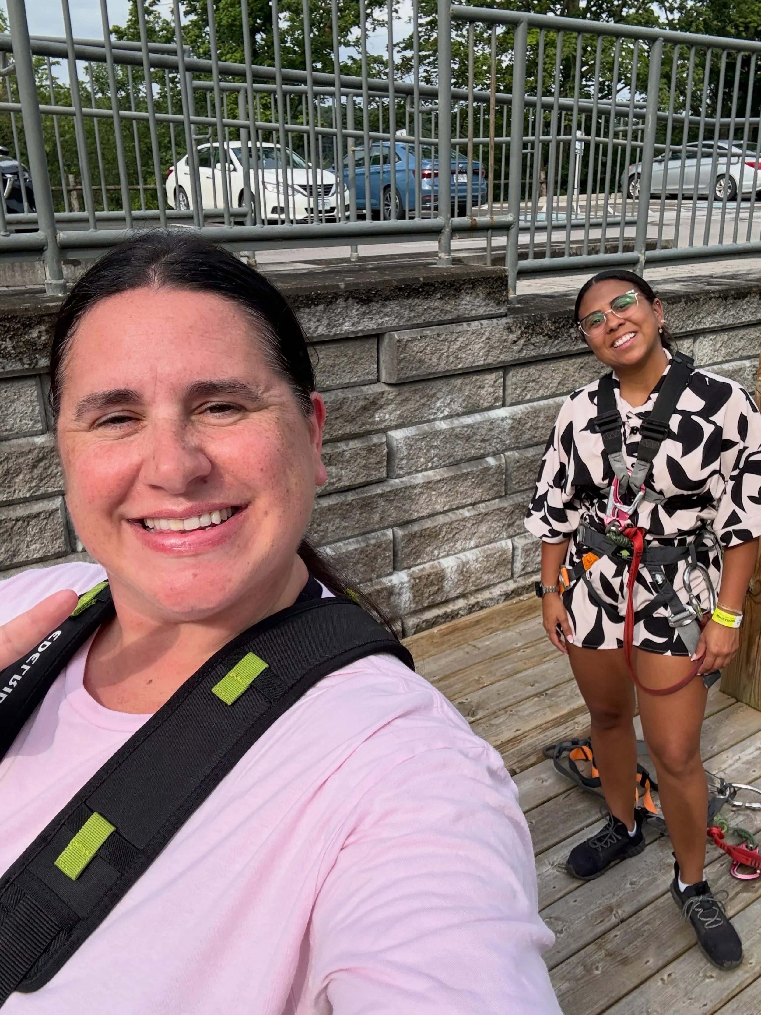 Flashback to when we conquered our fears of heights to help them! 💥 

Because modelling is how they learn. Be seeing and then doing. By seeing us move through our fears, face them head on and overcome them. And then have fun! 🤩 

This was an event 