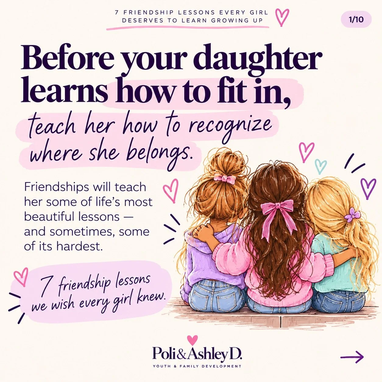 💕 Some of the hardest lessons our daughters will learn won&rsquo;t happen in a classroom. They&rsquo;ll happen in friendships.

The first time they&rsquo;re left out.
The first time someone they trusted hurts their feelings.
The first time they feel