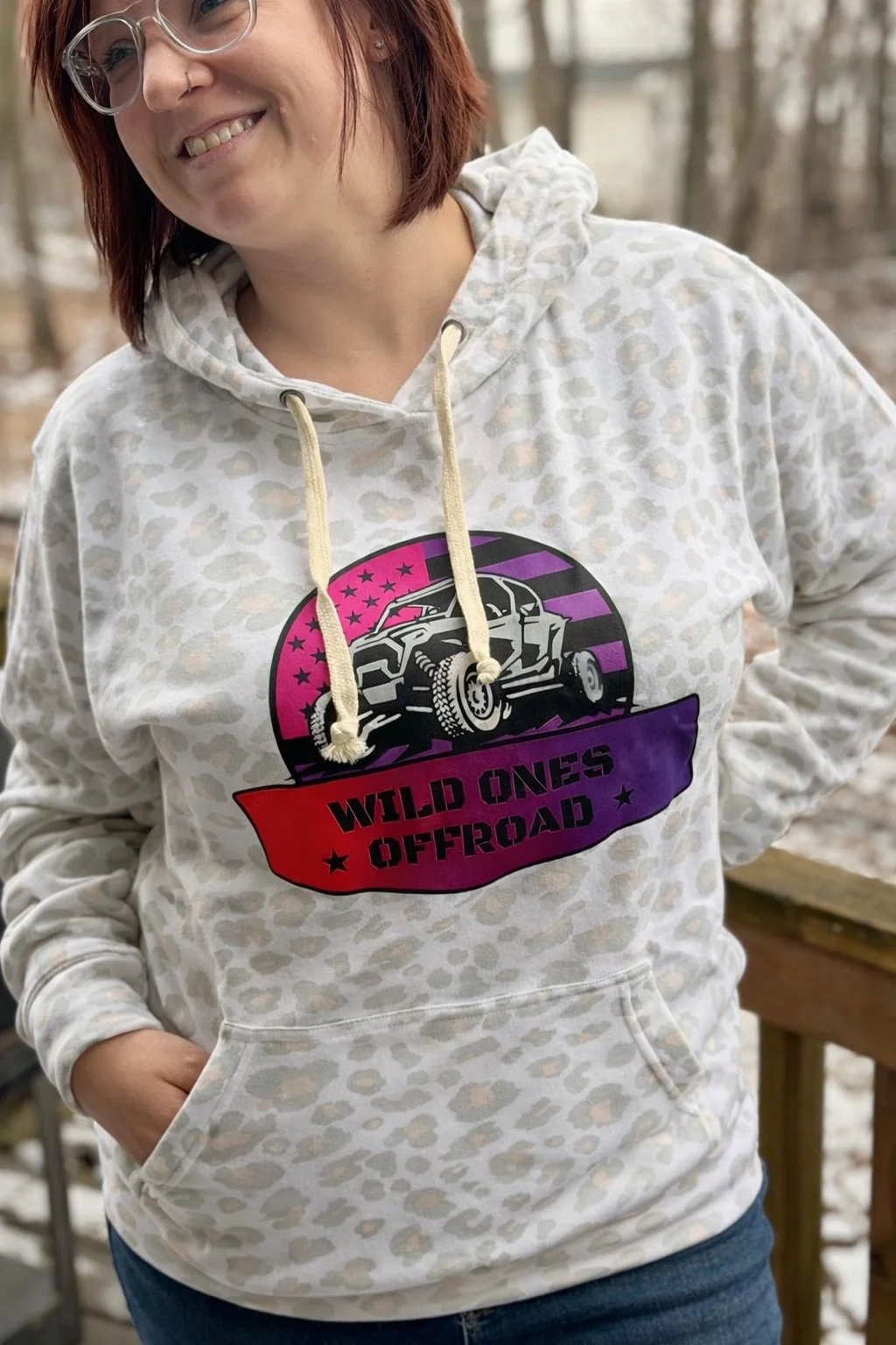 Wild Ones Merch Cheetah Print Hoodie