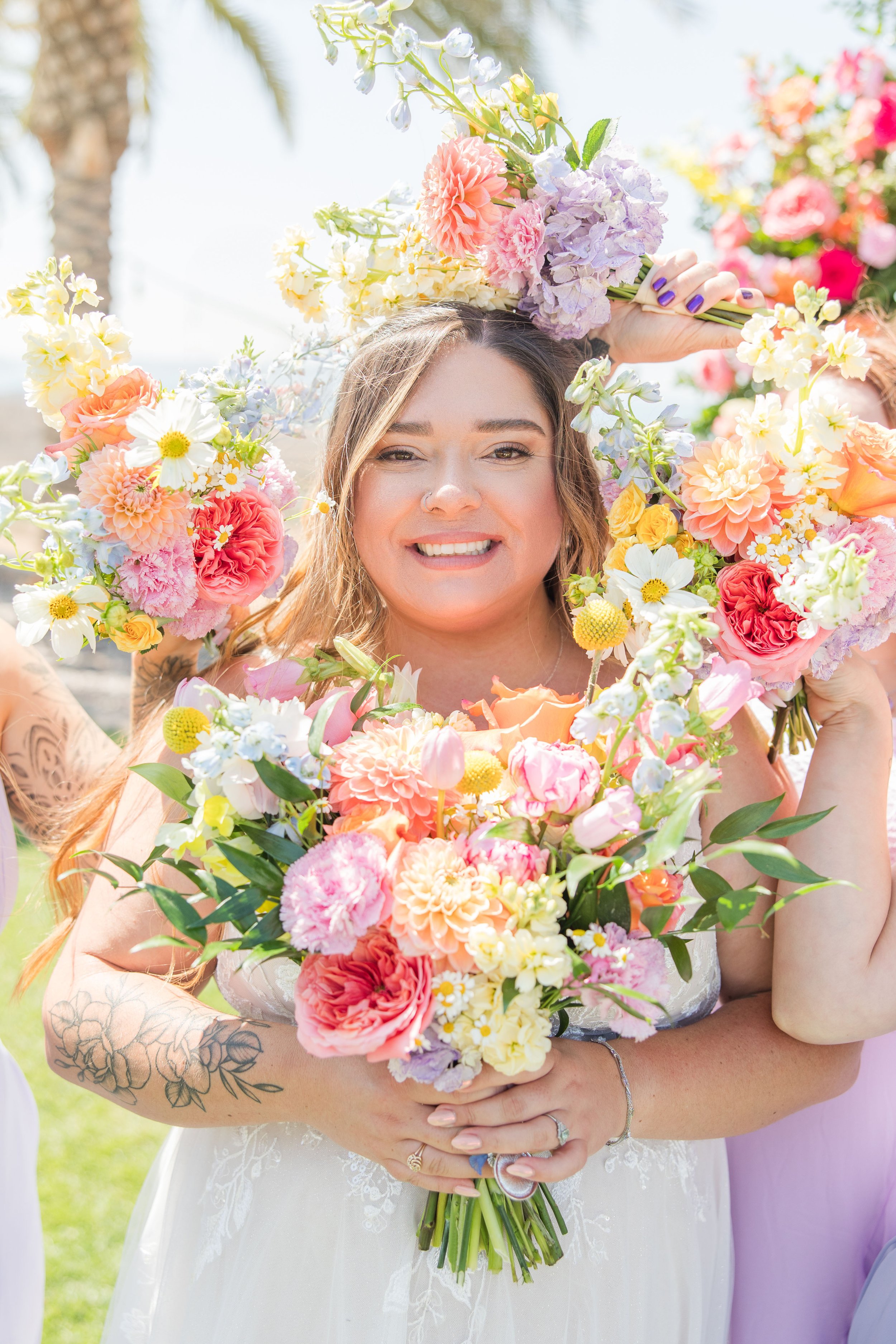 Bright & Vibrant Lush Summer Wedding