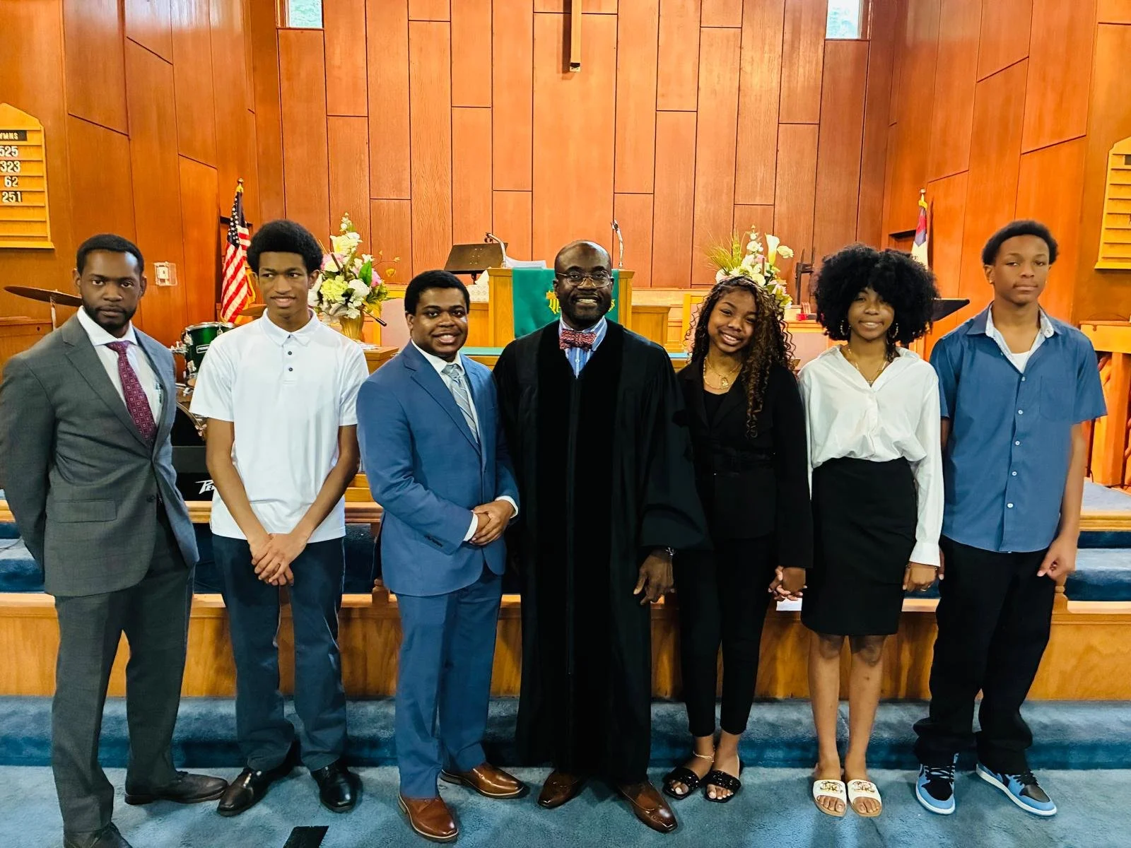 Pastor and the Young folks at St. James .jpg