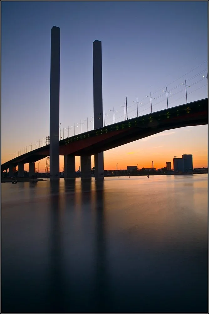 Melbourne city bridge at dusk — eSquared confidential executive search