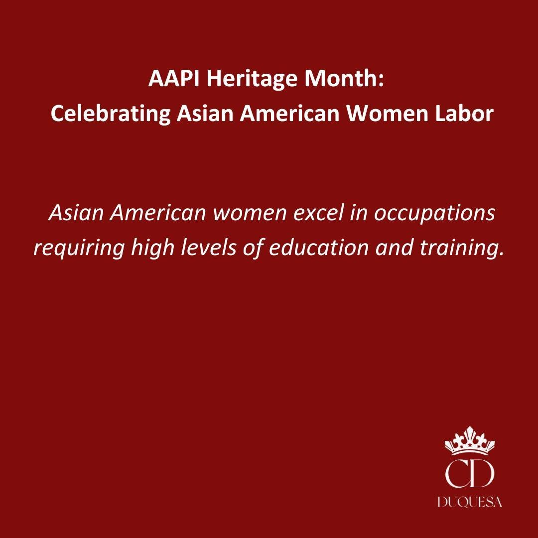 π AAPI Heritage Month Celebration: Asian American women excel in occupations requiring high levels of education and training. Their expertise and dedication drive innovation and success across industries. ππΌ #SkillfulWomen #AAPIHeritageMonth #Asia