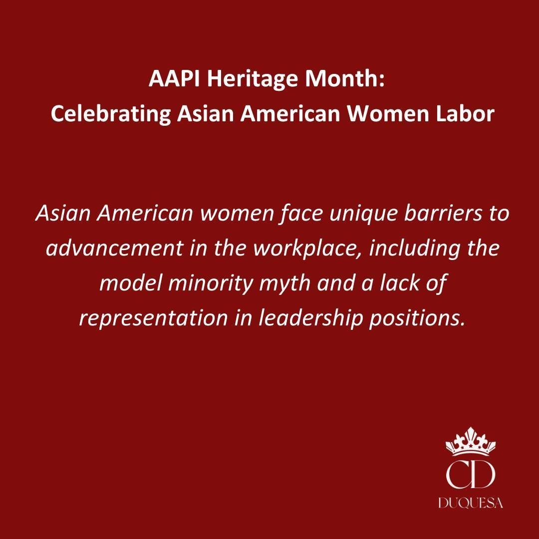 π Overcoming Barriers: Asian American women encounter unique challenges in the workplace, including the model minority myth and underrepresentation in leadership roles. Let's challenge stereotypes and empower AAPI women to thrive and lead in their c
