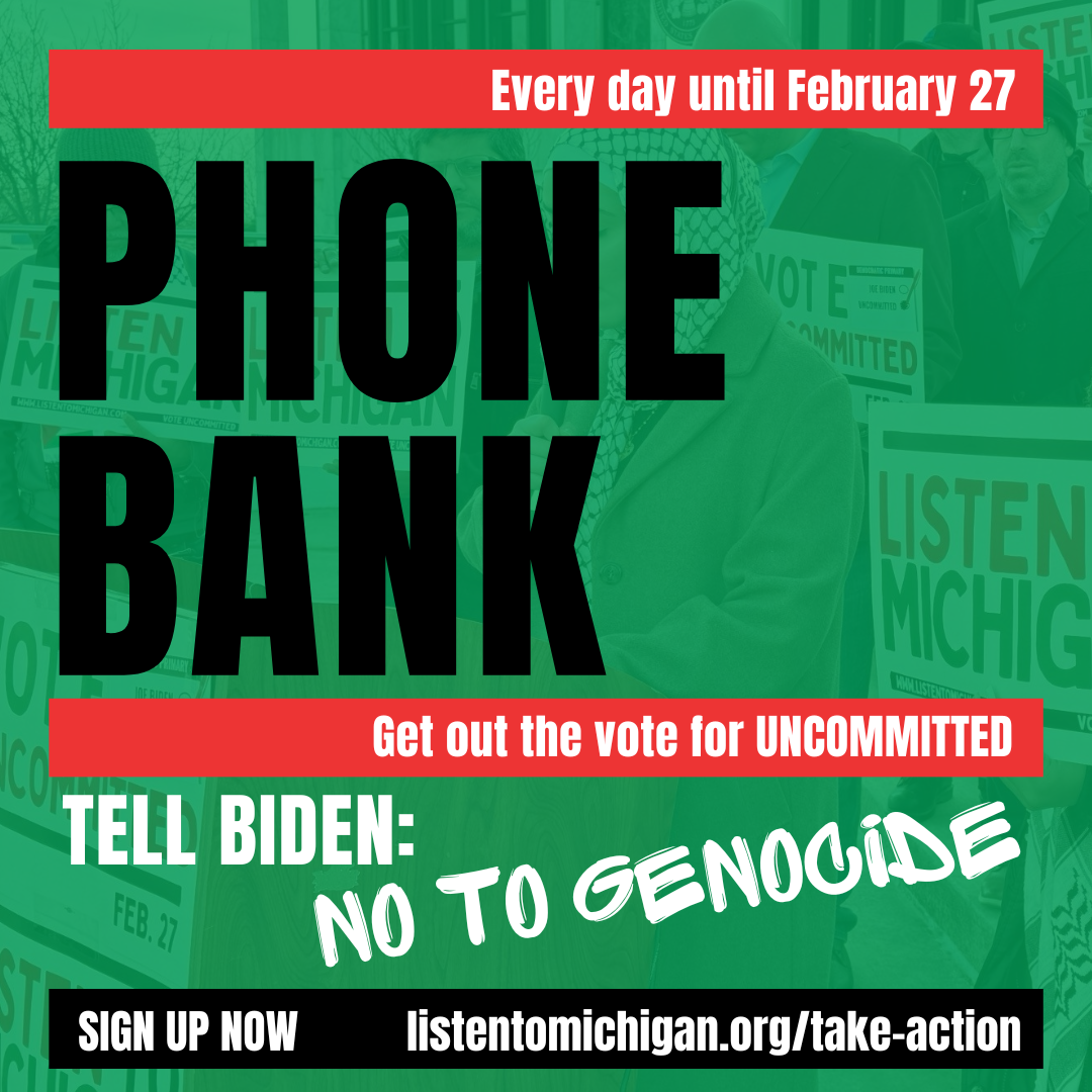 Phonebank Every Day Until February 27