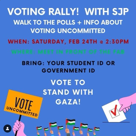 Saturday, Feb. 24 at 2:30 — Voting Rally at Kalamazoo College