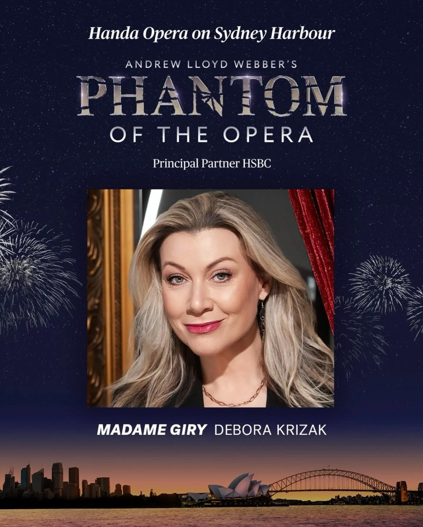Debora Krizak is stepping into the role of &lsquo;Madame Giry&rsquo; for the 40th Anniversary production of Opera Australia&rsquo;s The Phantom Of The Opera! 🎭

March 27th - May 3 at Handa Opera on Sydney Harbour ✨ 

@debkrizak 
@operaaustralia