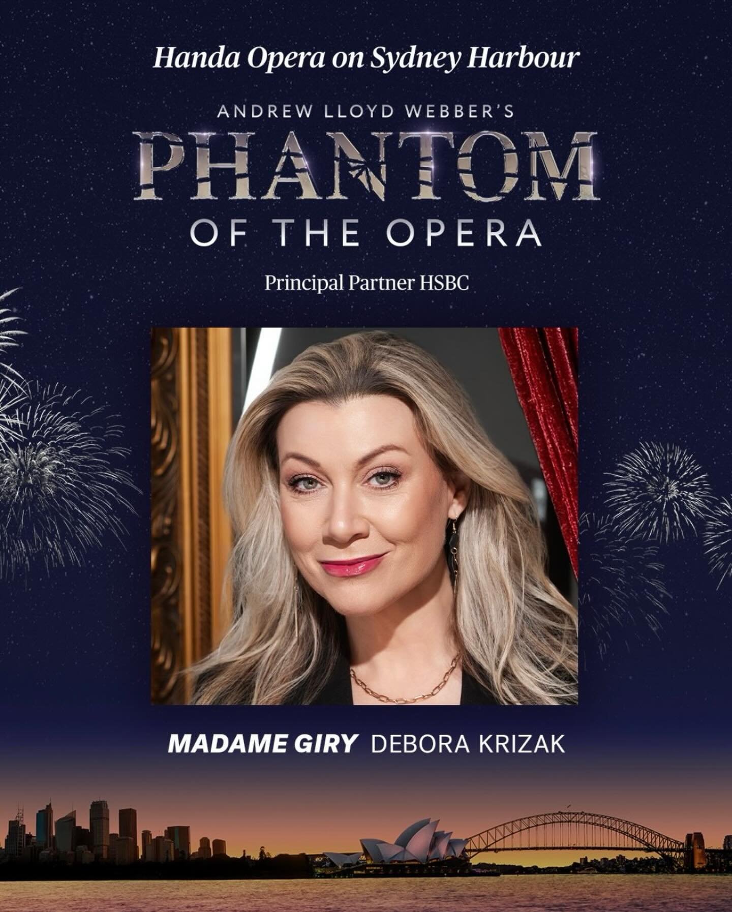 Debora Krizak is stepping into the role of &lsquo;Madame Giry&rsquo; for the 40th Anniversary production of Opera Australia&rsquo;s The Phantom Of The Opera! 🎭

March 27th - May 3 at Handa Opera on Sydney Harbour ✨ 

@debkrizak 
@operaaustralia