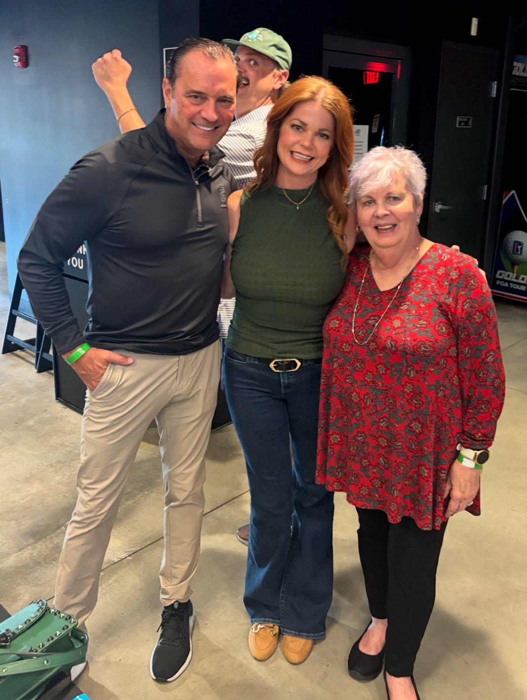 Karyn and Jimmy photo bombing 