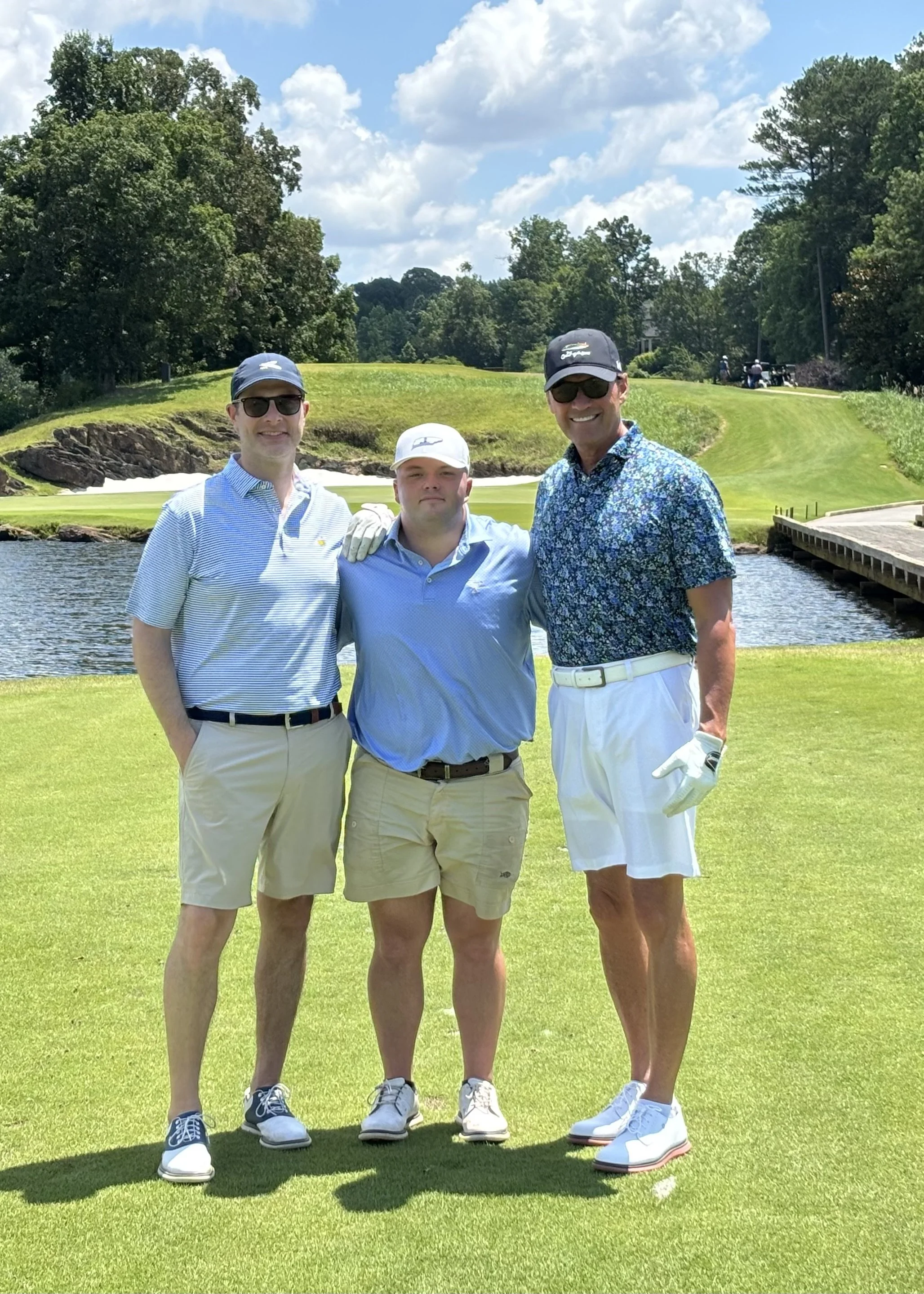 Golf before the wedding with Kevin, Davis and Bill